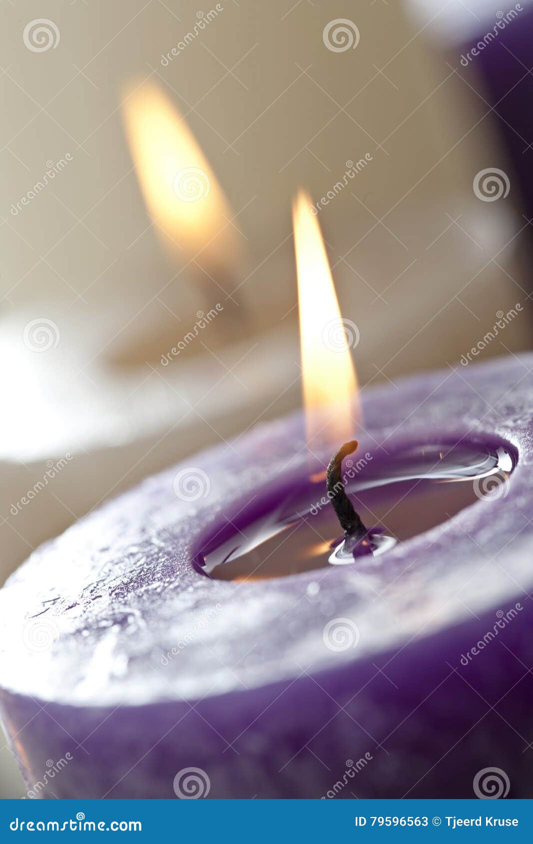 Burning purple candle stock image. Image of candle, icon 79596563