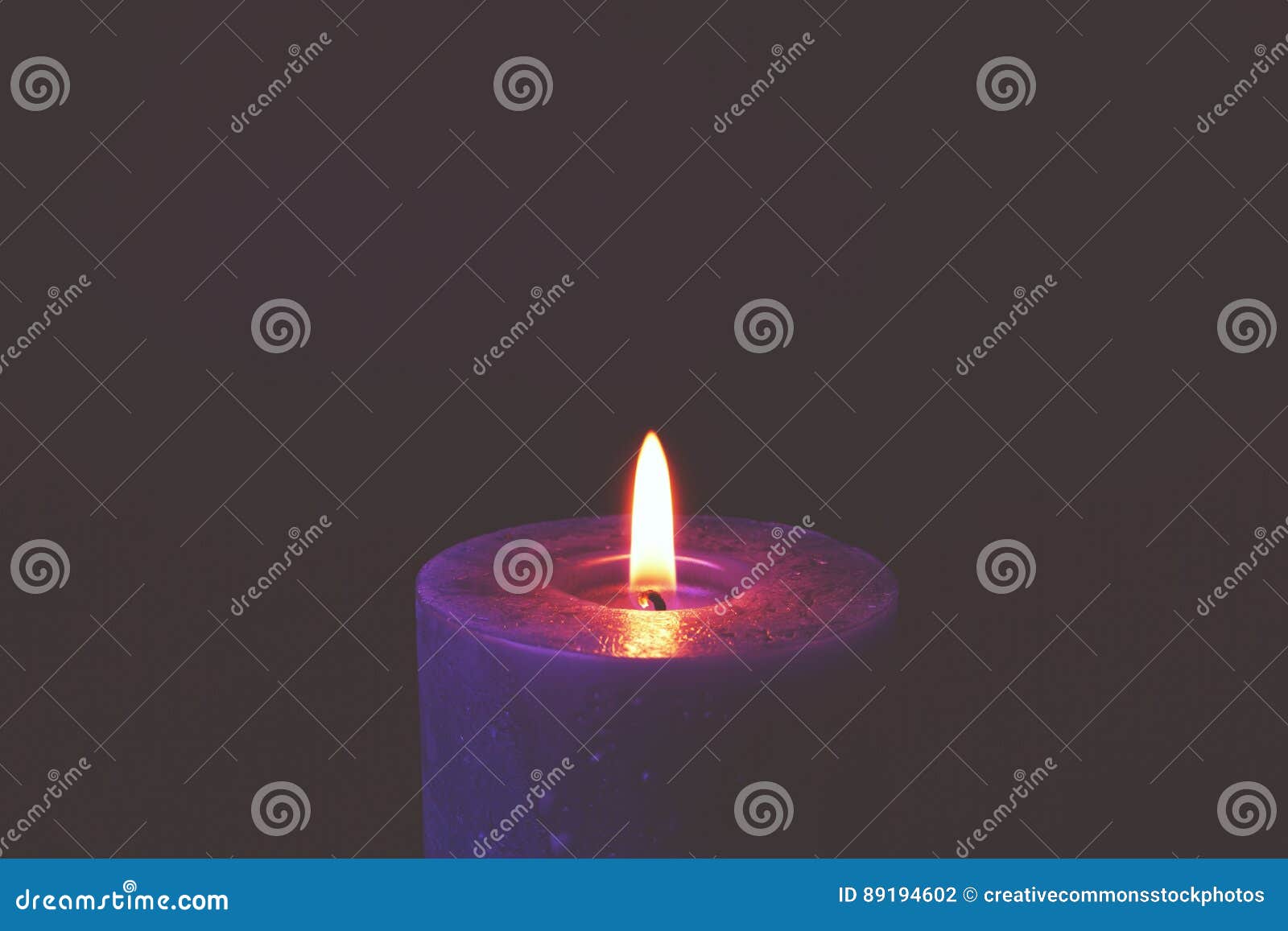 Burning Purple Candle Picture. Image 89194602