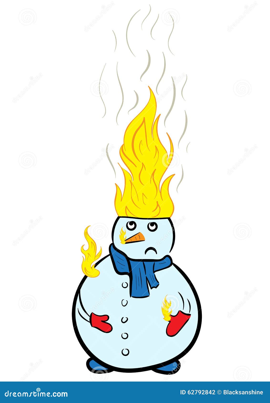 Burning Snowman Stock Illustrations 207 Burning Snowman Stock