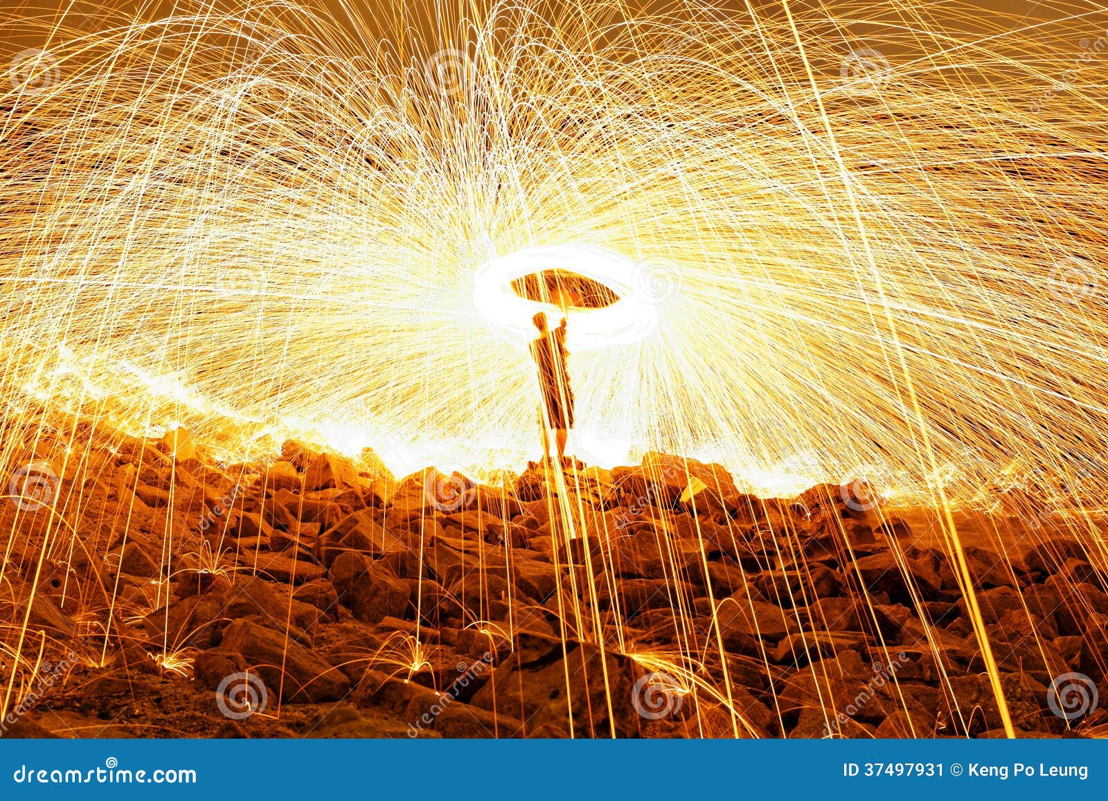 Burning Steel Wool Fireworks Stock Image Image of abstract, flaming