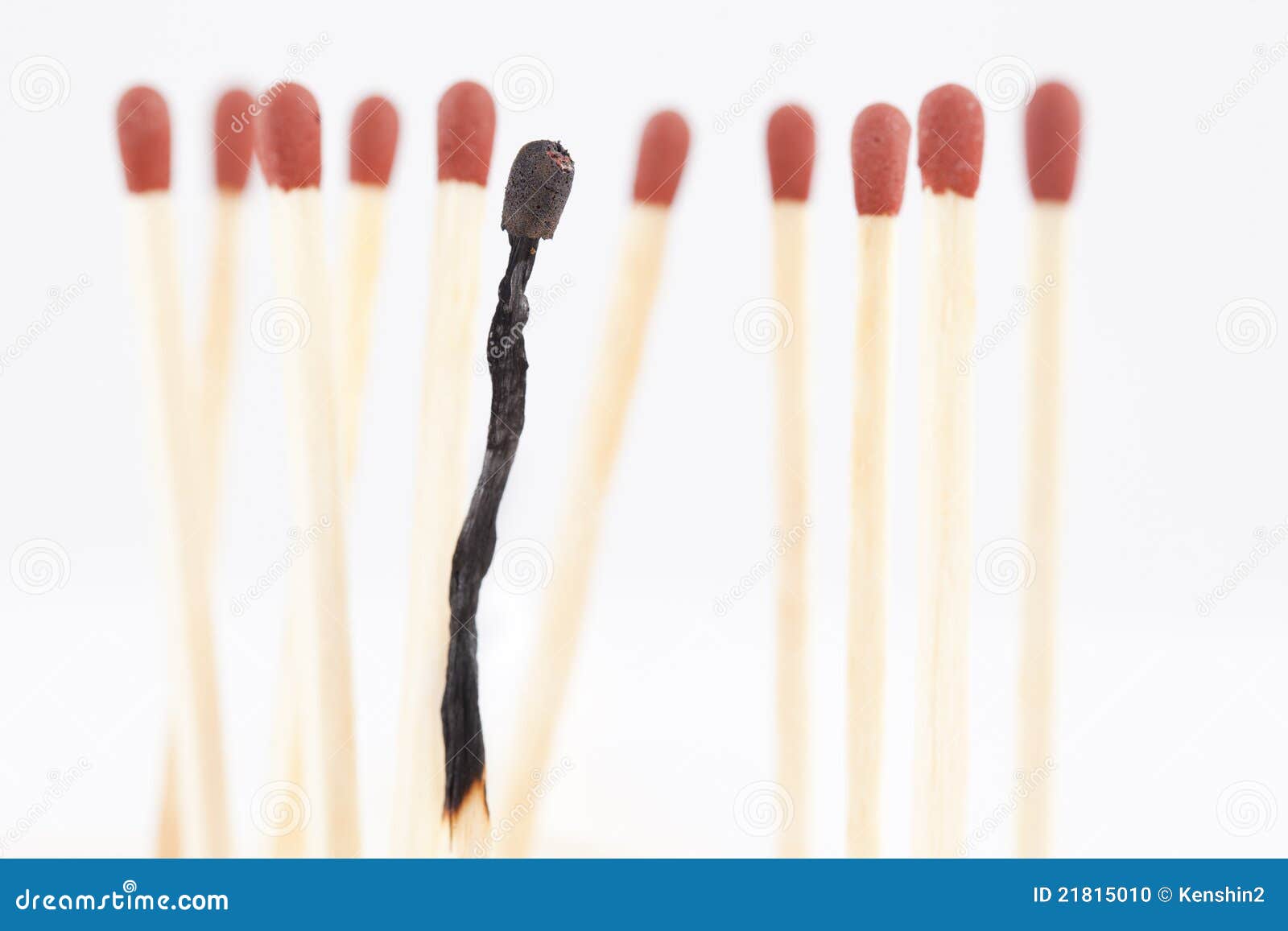 Burnout matches stock photo. Image of match, objects 21815010