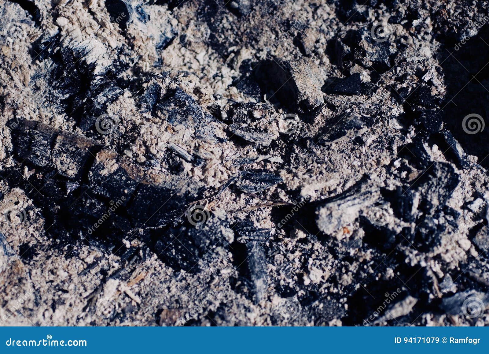 Burnt embers of a campfire stock image. Image of coal - 94171079