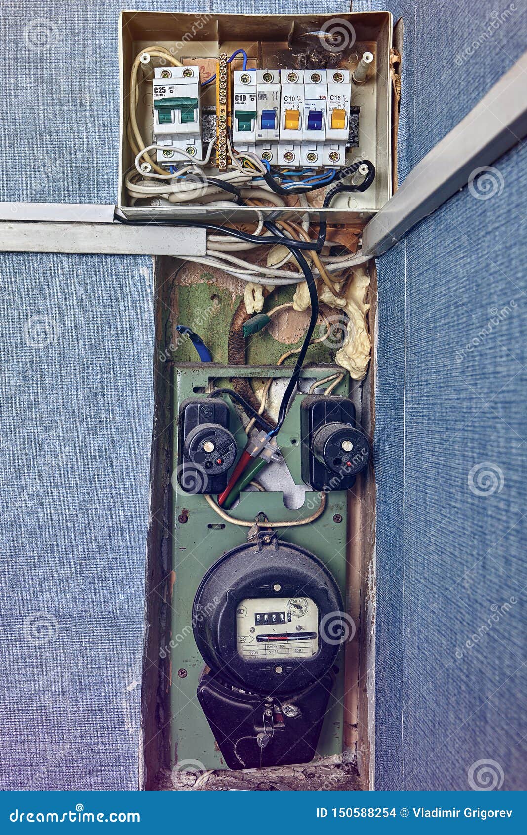 Burnt Fuse Box Home Wiring Diagram With Meter Stock Photo Image Of Panel Equipment 150588254