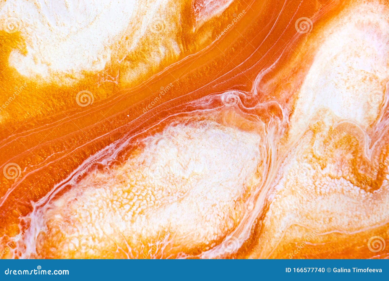 Burnt Orange Liquid And White Foam Mixing Raster Background Colorful