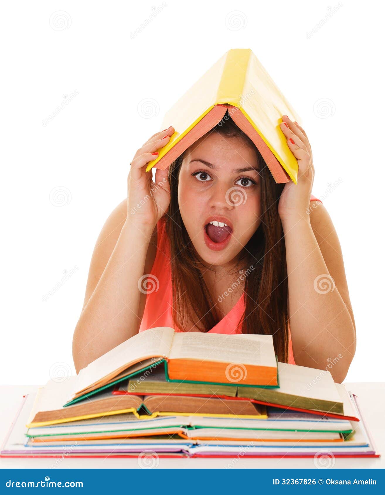 Burnt out from studying stock photo. Image of homework - 32367826