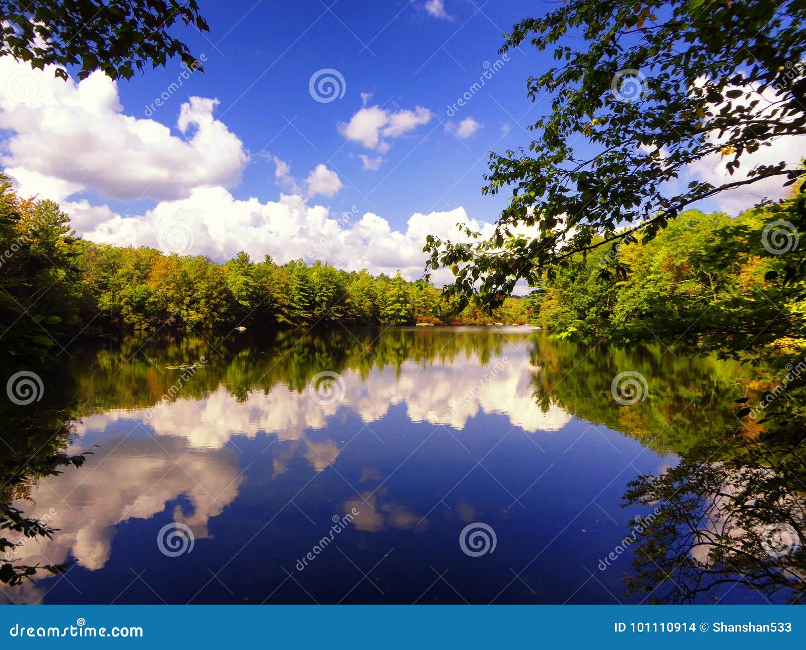 burr pond state park autumn view