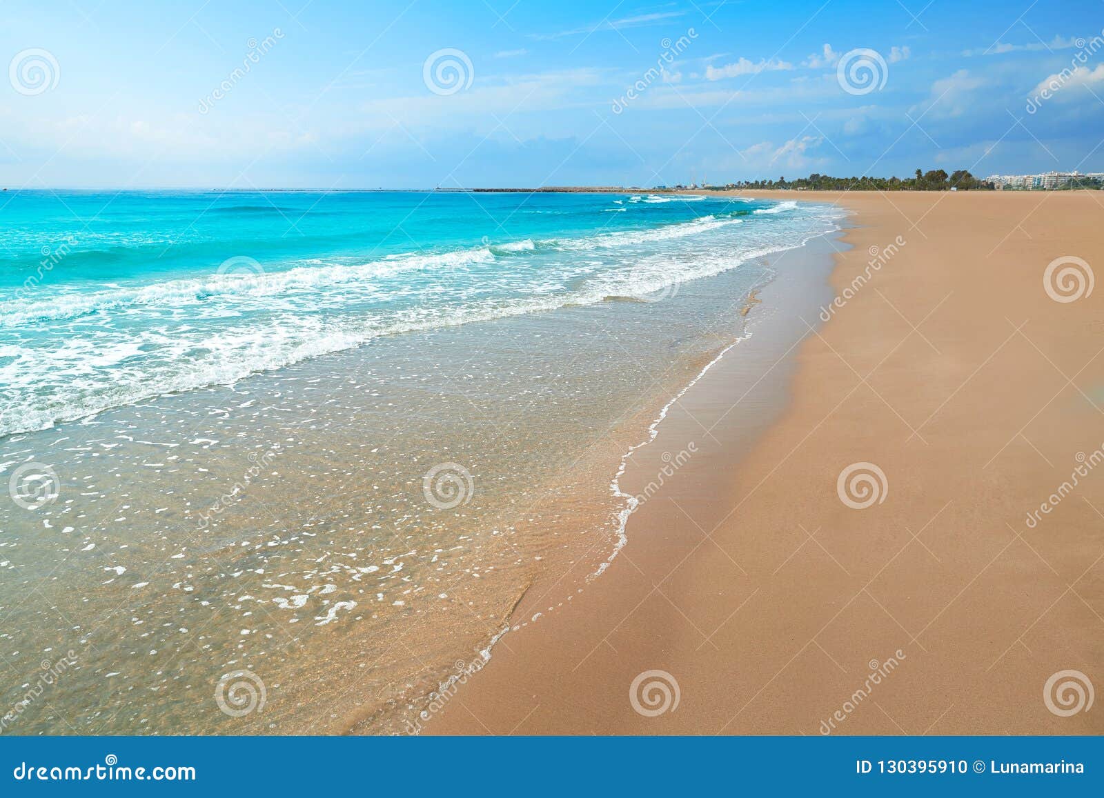 burriana beach in castellon of spain