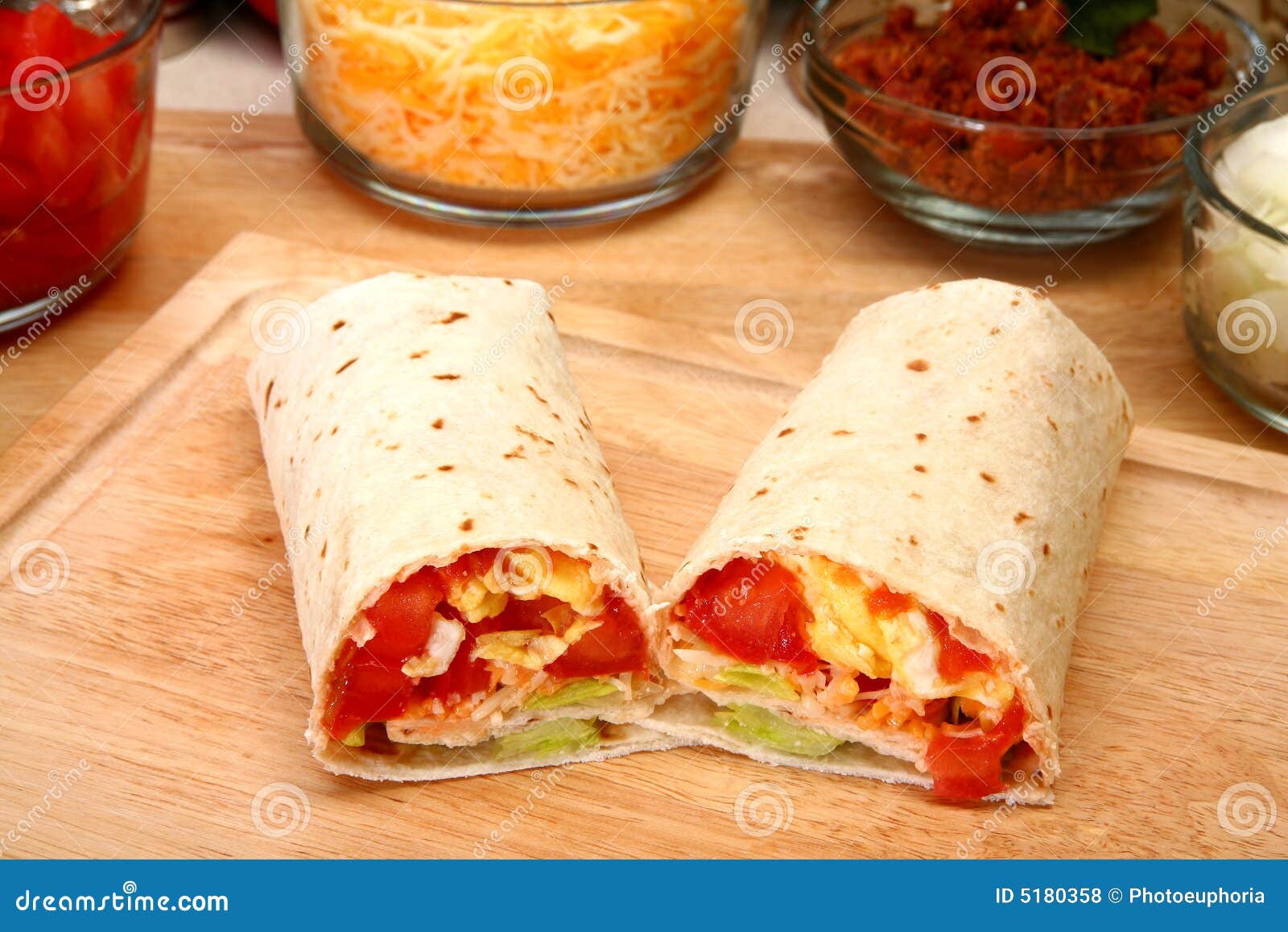 Burrito Della Prima Colazione Fotografia Stock Immagine di burrito