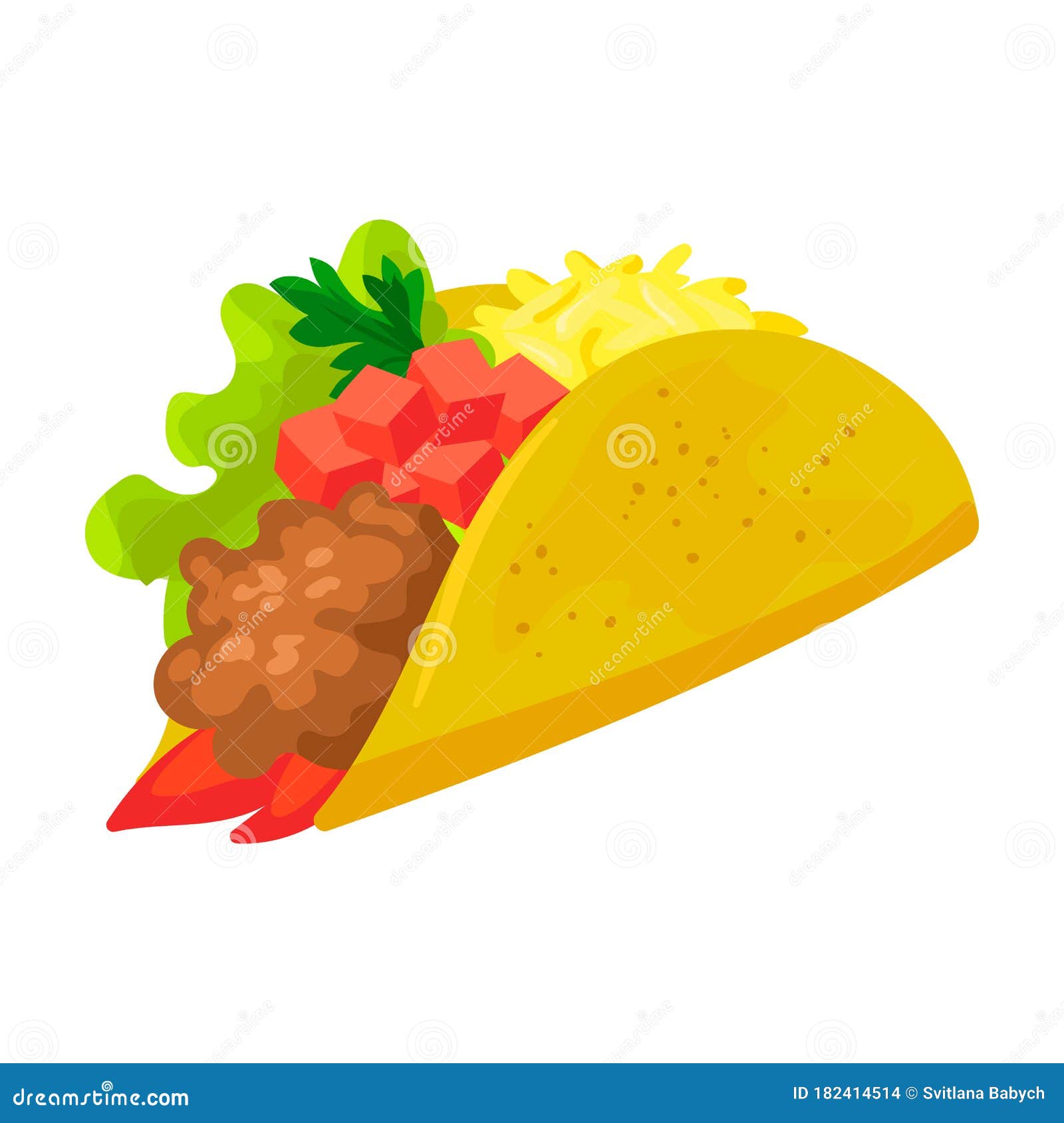 Burrito Vector Icon.Cartoon Vector Icon Isolated On White Background