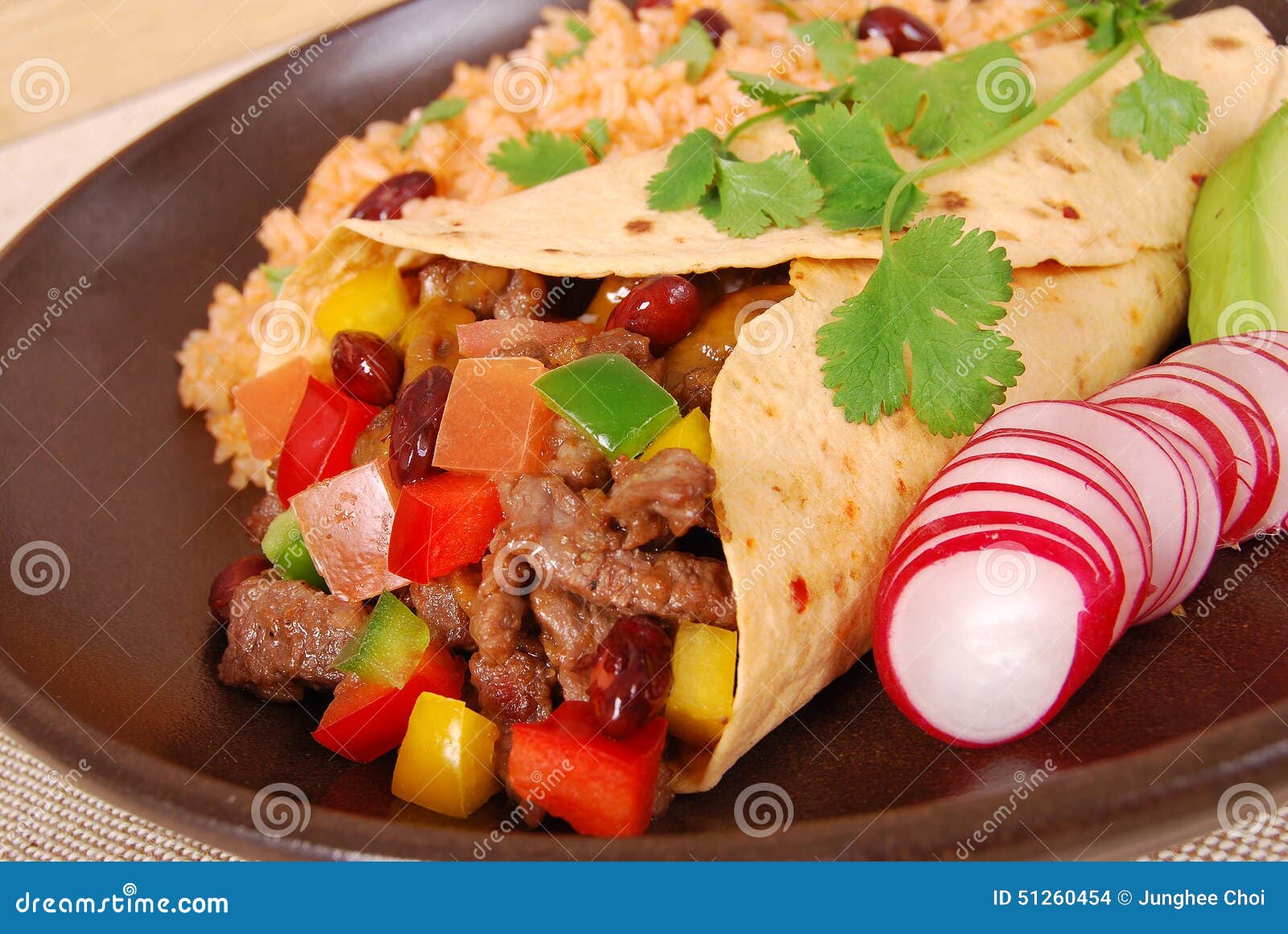 Burrito wrap sandwich stock photo. Image of peppers, burrito 51260454