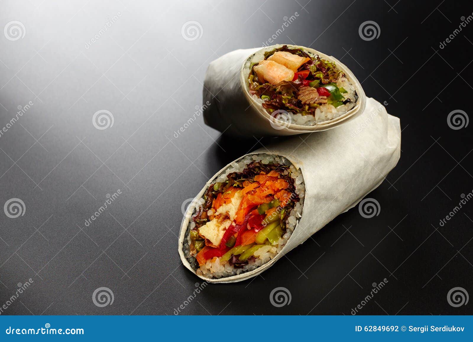Burritos Wraps with Chicken Stock Photo - Image of full, cook: 62849692