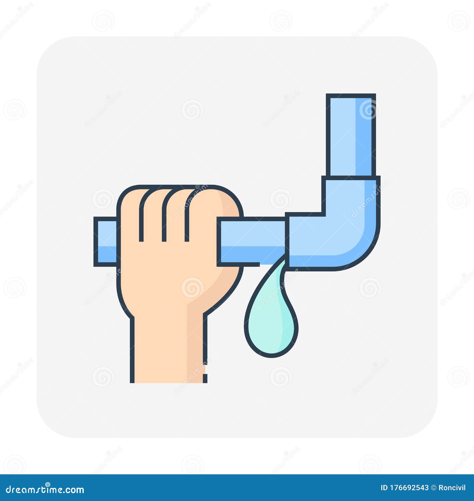 Burst pipe icon stock vector. Illustration of piping 176692543