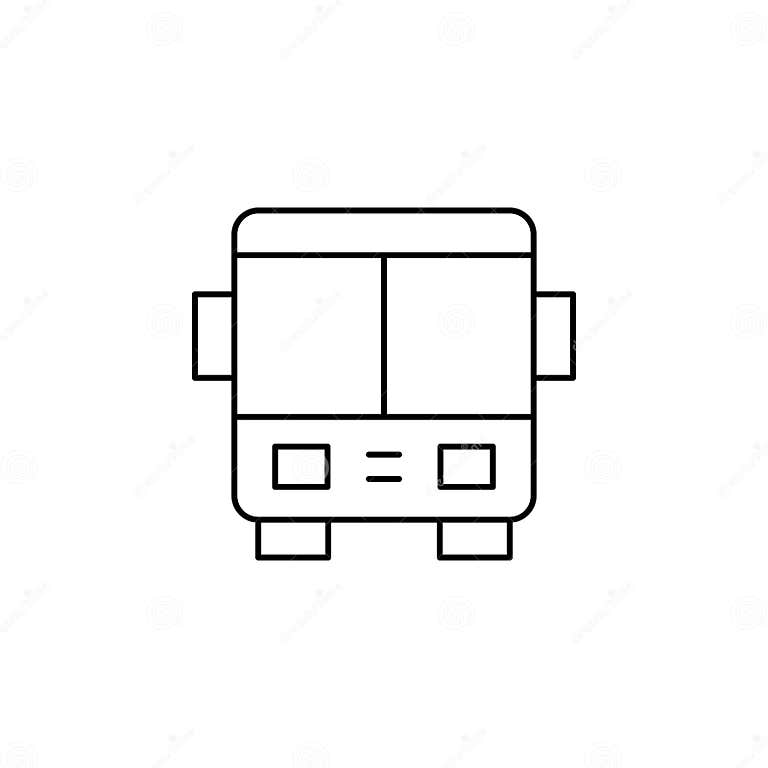 Bus, Autobus, Public, Transportation Thin Line Icon Vector Illustration Bus, Autobus, Public, Transportation Thin Line Icon Vector Illustration