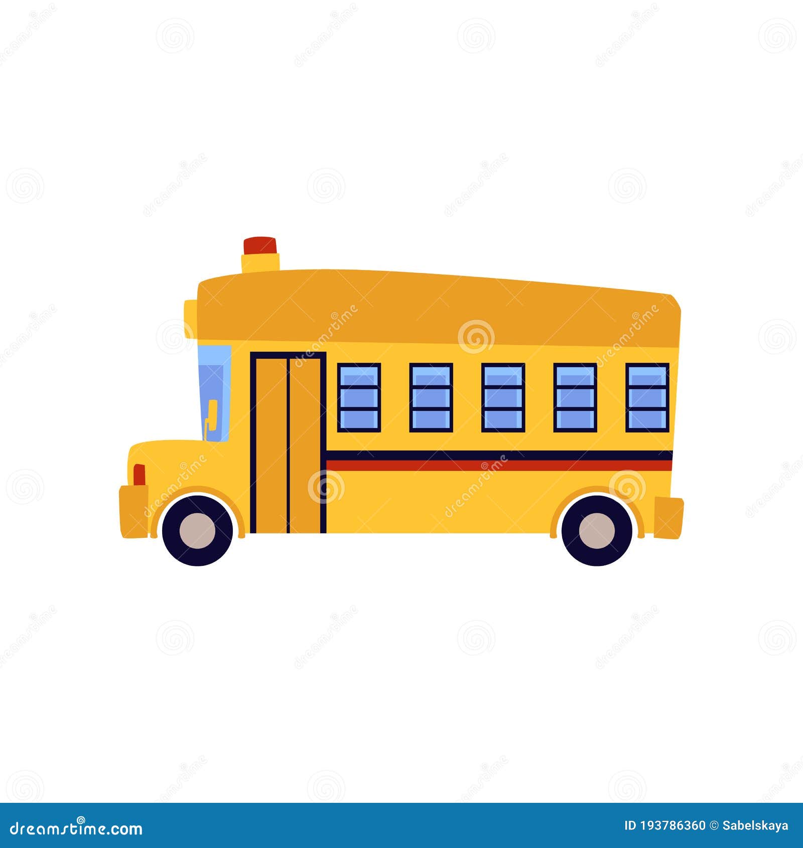 Bus De Dibujos Animados Amarillo Icono Del Vehículo De Transporte Urbano  Aislado En Fondo Blanco. Ilustración del Vector - Ilustración de nadie,  plano: 193786360
