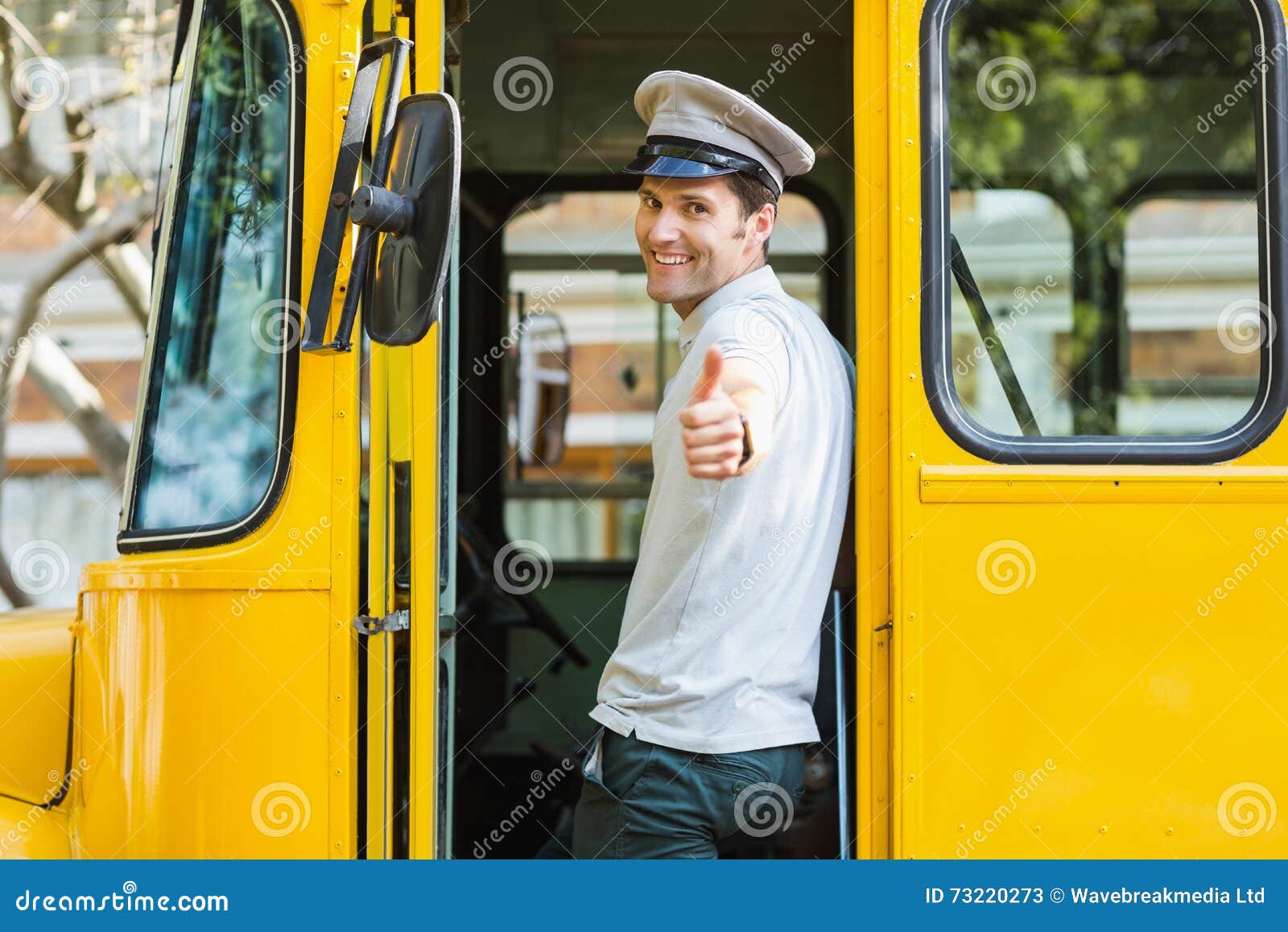 bus-driver-showing-thumbs-up-while-entering-in-bus-stock-image-image-of-male-adult-73220273