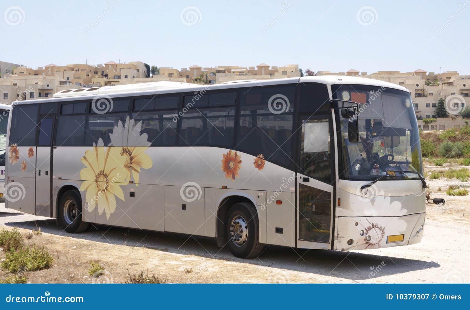 Bus with flowers stock image. Image of travel, tour, road - 10379307