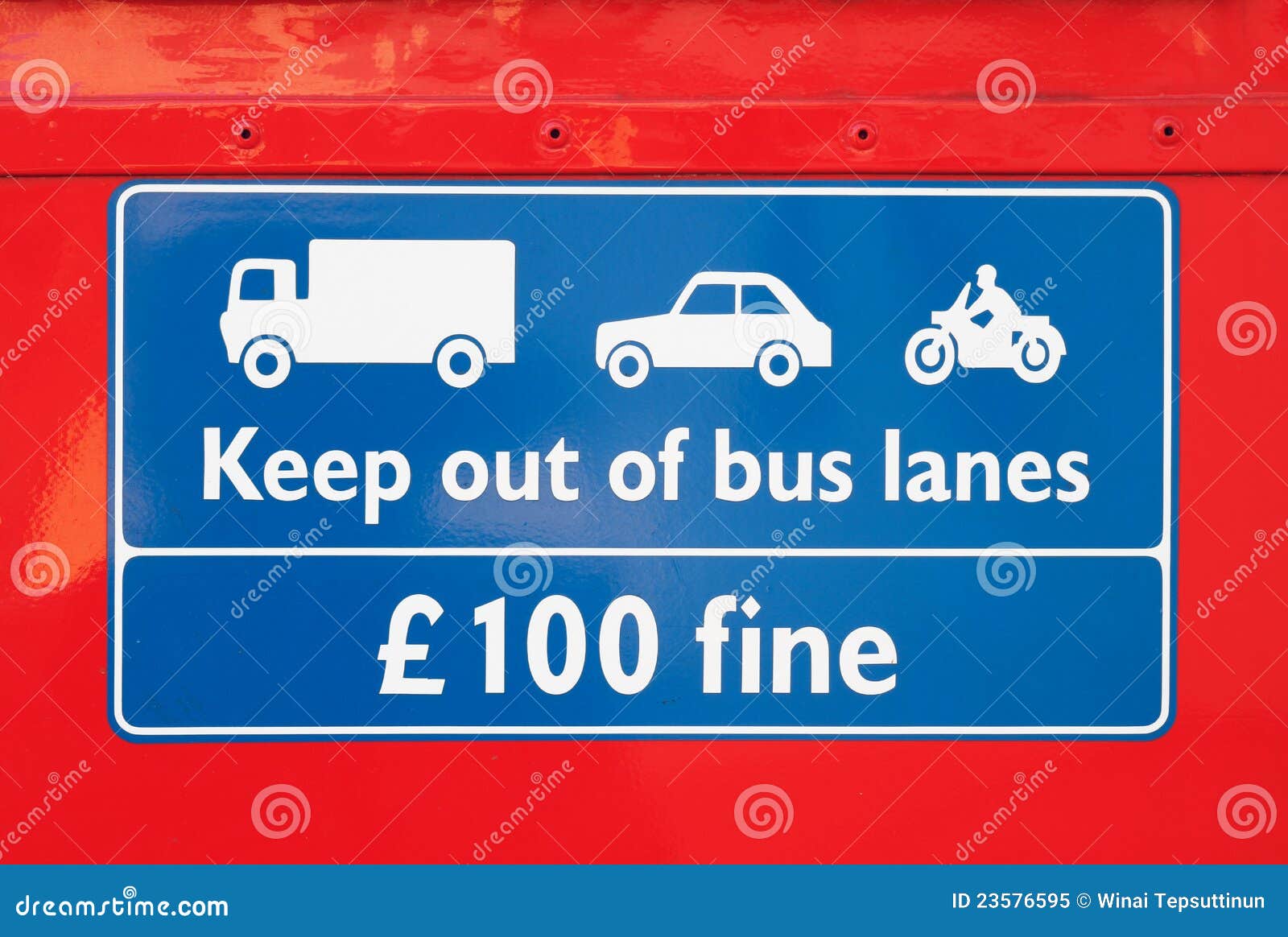 Bus lane warning sign stock image. Image of coach, warning 23576595