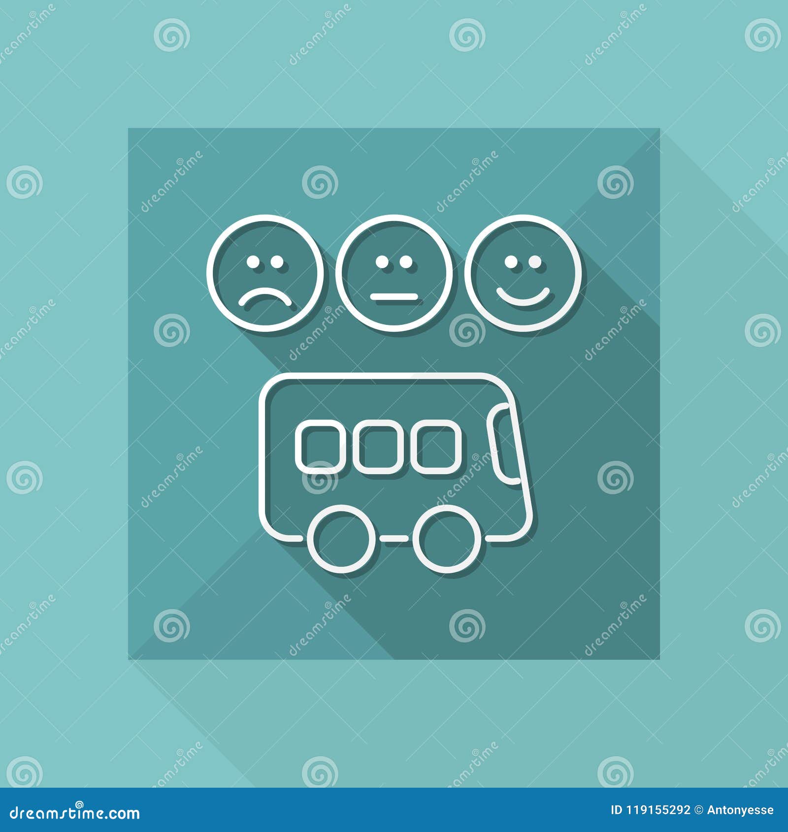 Bus Rating Icon Thin Series Stock Illustration Illustration of