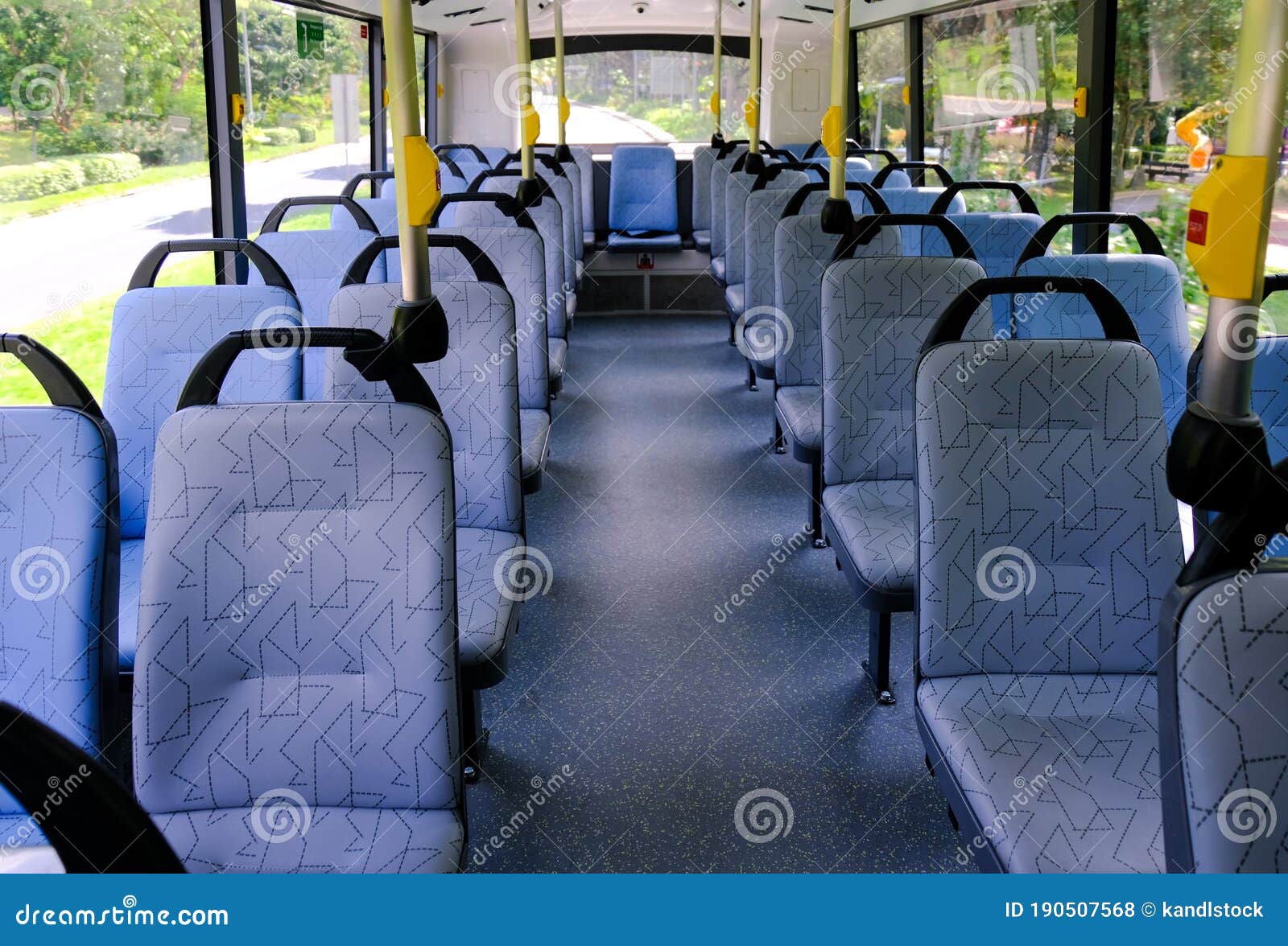 Download Bus Seats On Empty Double Decker Bus. Blank Advertising ...