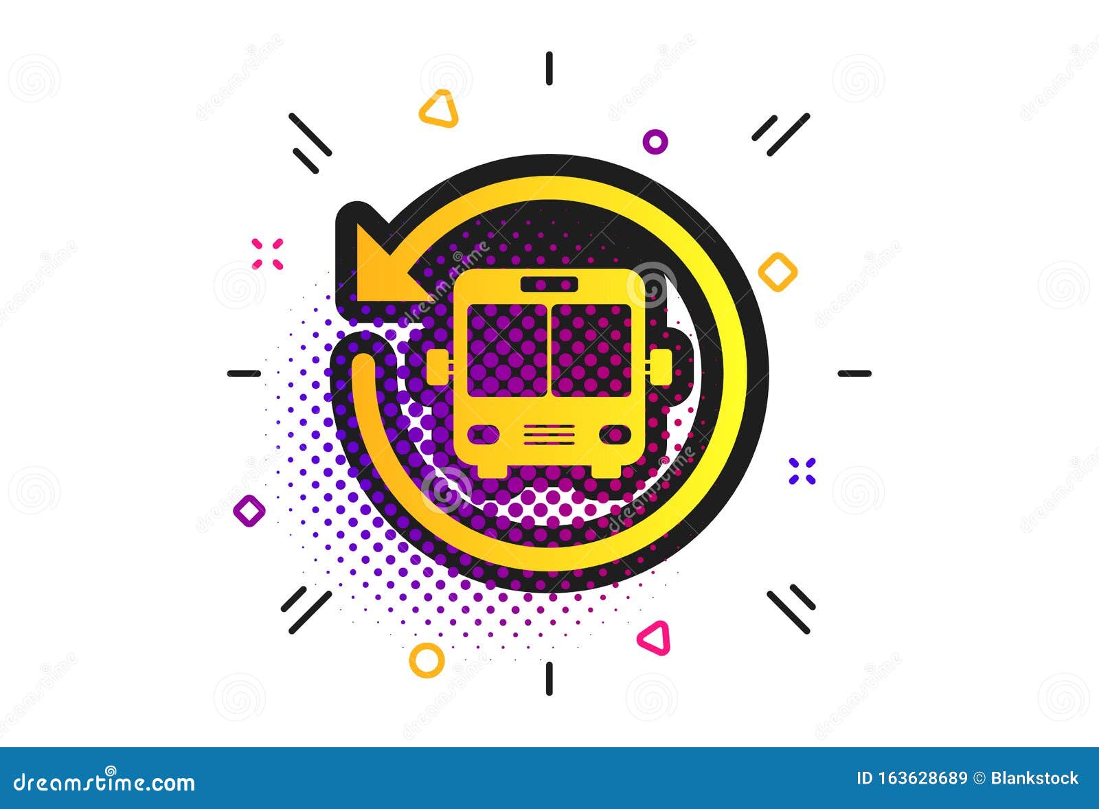 Bus Shuttle Icon. Public Transport Stop Symbol. Vector Stock Vector