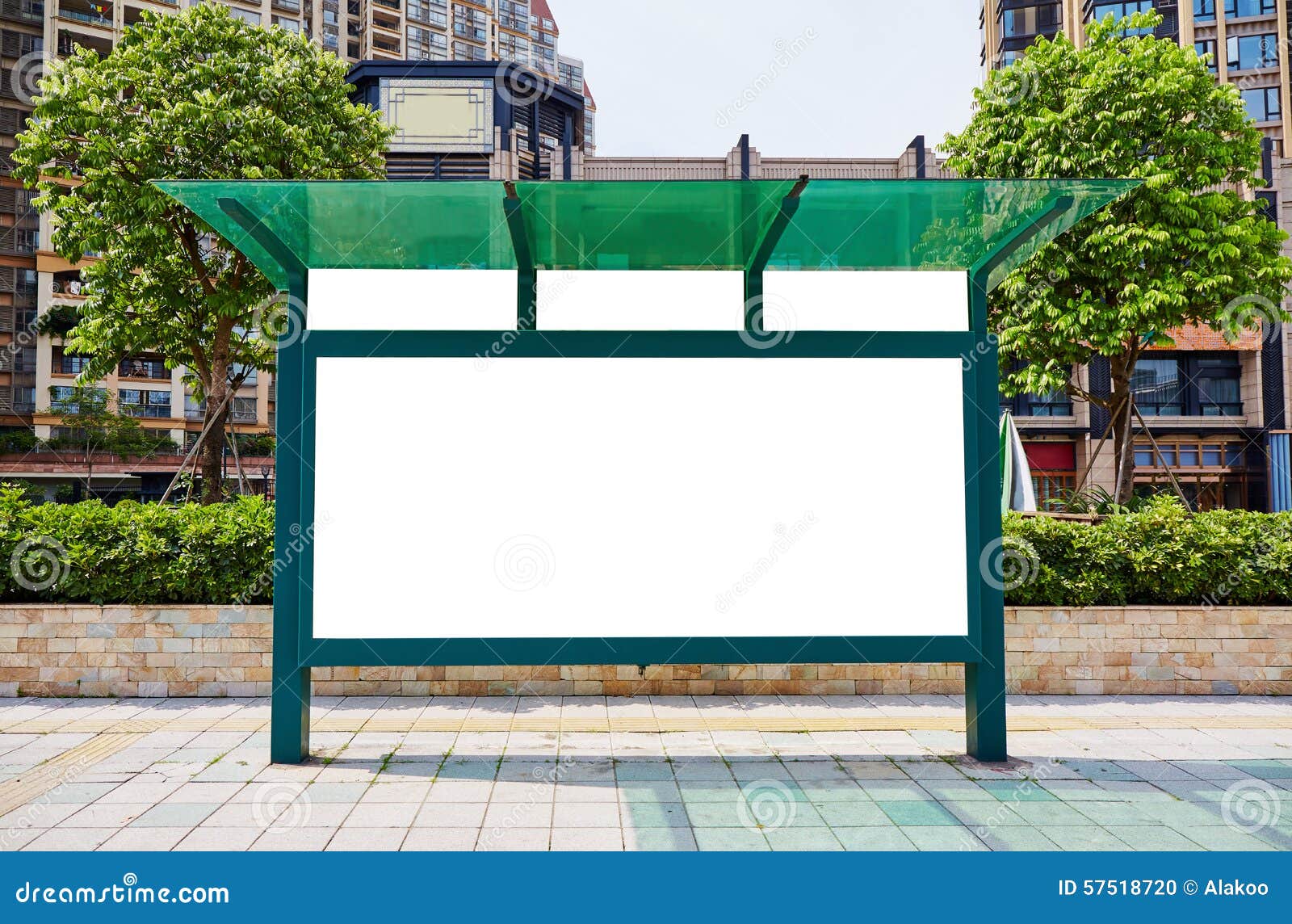 bus stop blank billboard