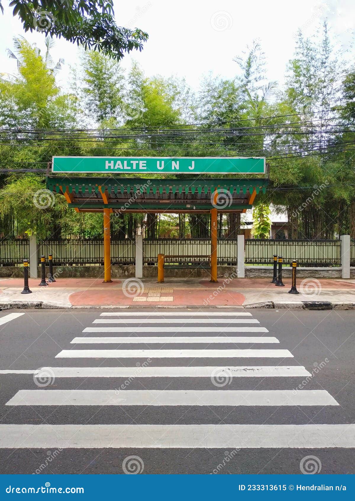 Bus Stop, State University of Jakarta, Rawamangun, Jakarta, Indonesia