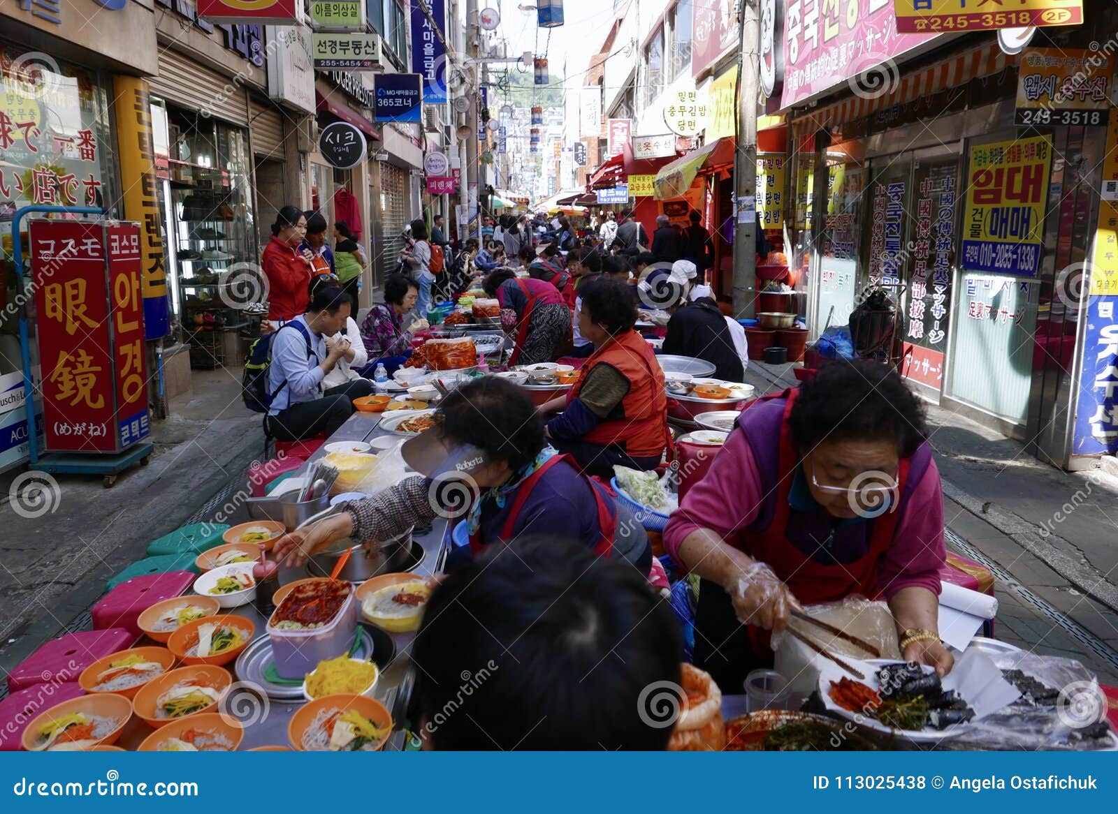 Busan Korea  May 2 2022 Outdoor  Snack  Market Editorial 