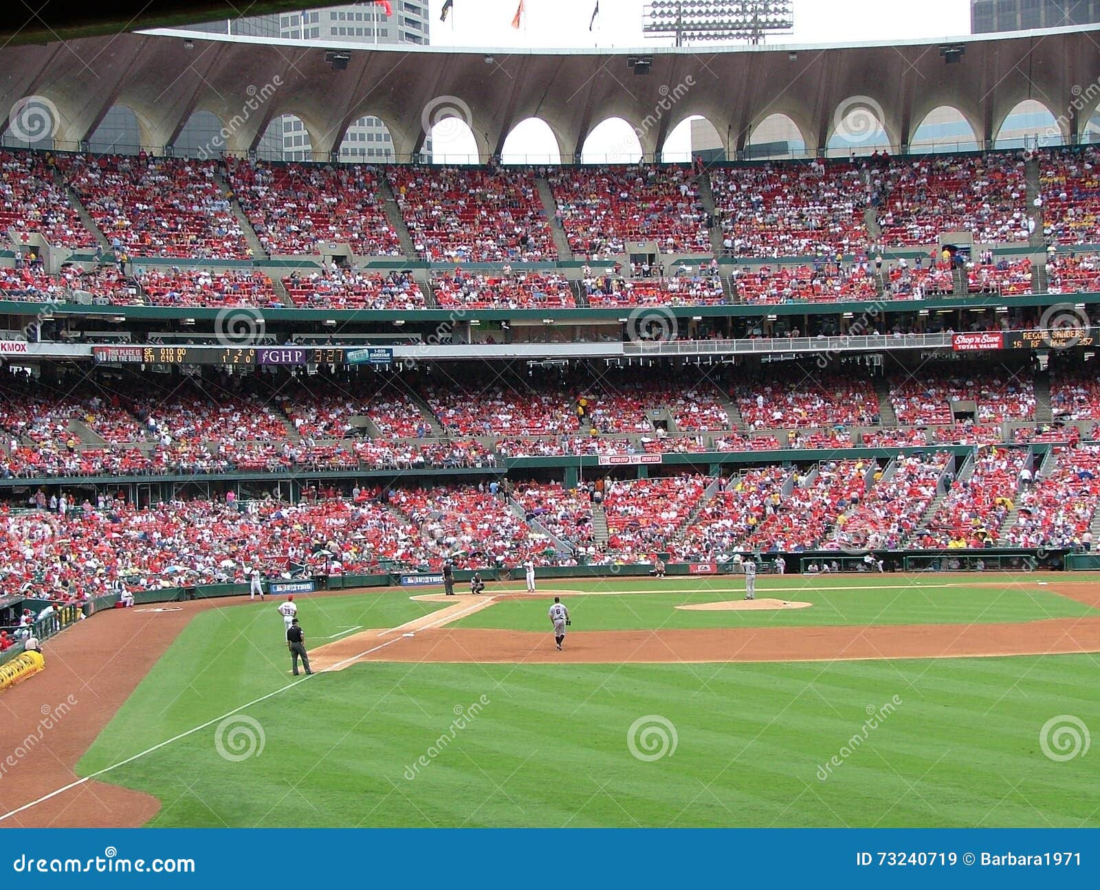 Busch Stadium, Cardinals, St. Louis, Missouri Editorial Stock Image - Image of busch, sports ...