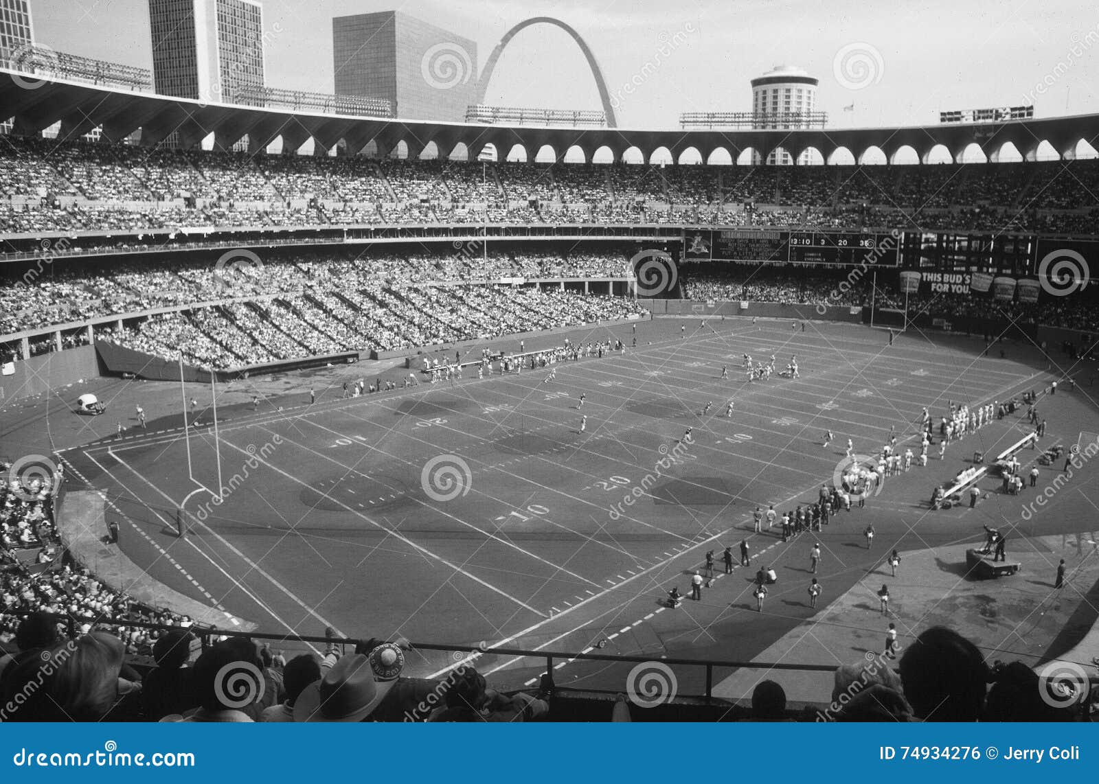 Busch Stadium Set Up for Cardinals Football Editorial Photo