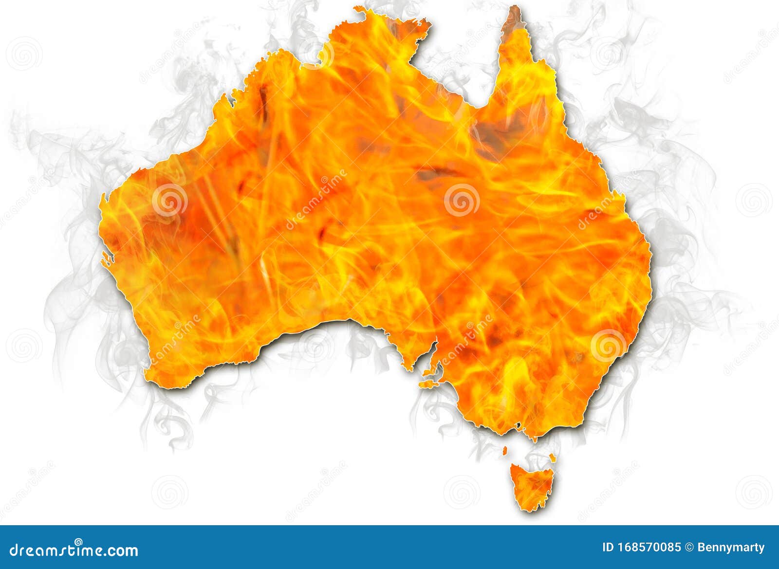 Australian Map On Fire Stock Image Image Of National 168570085
