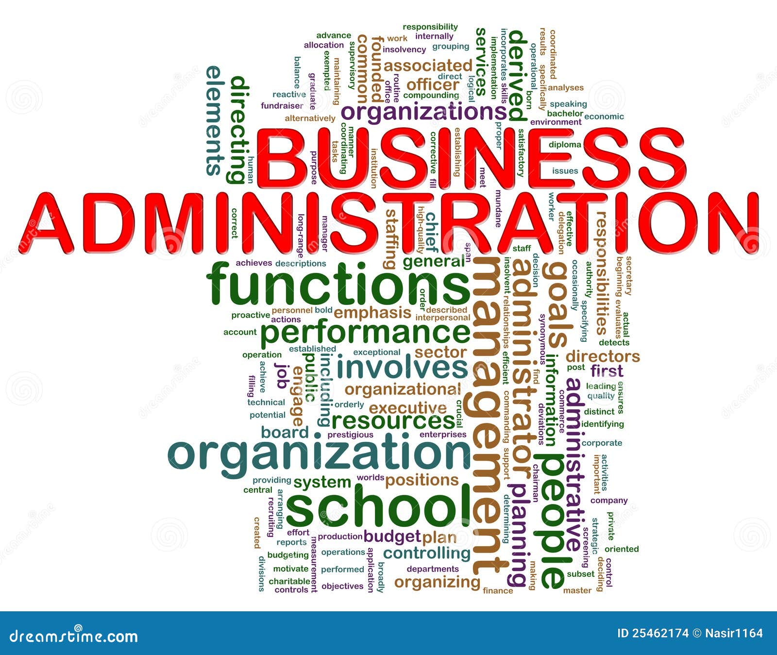 Business Administration Word Tags Stock Illustration ...