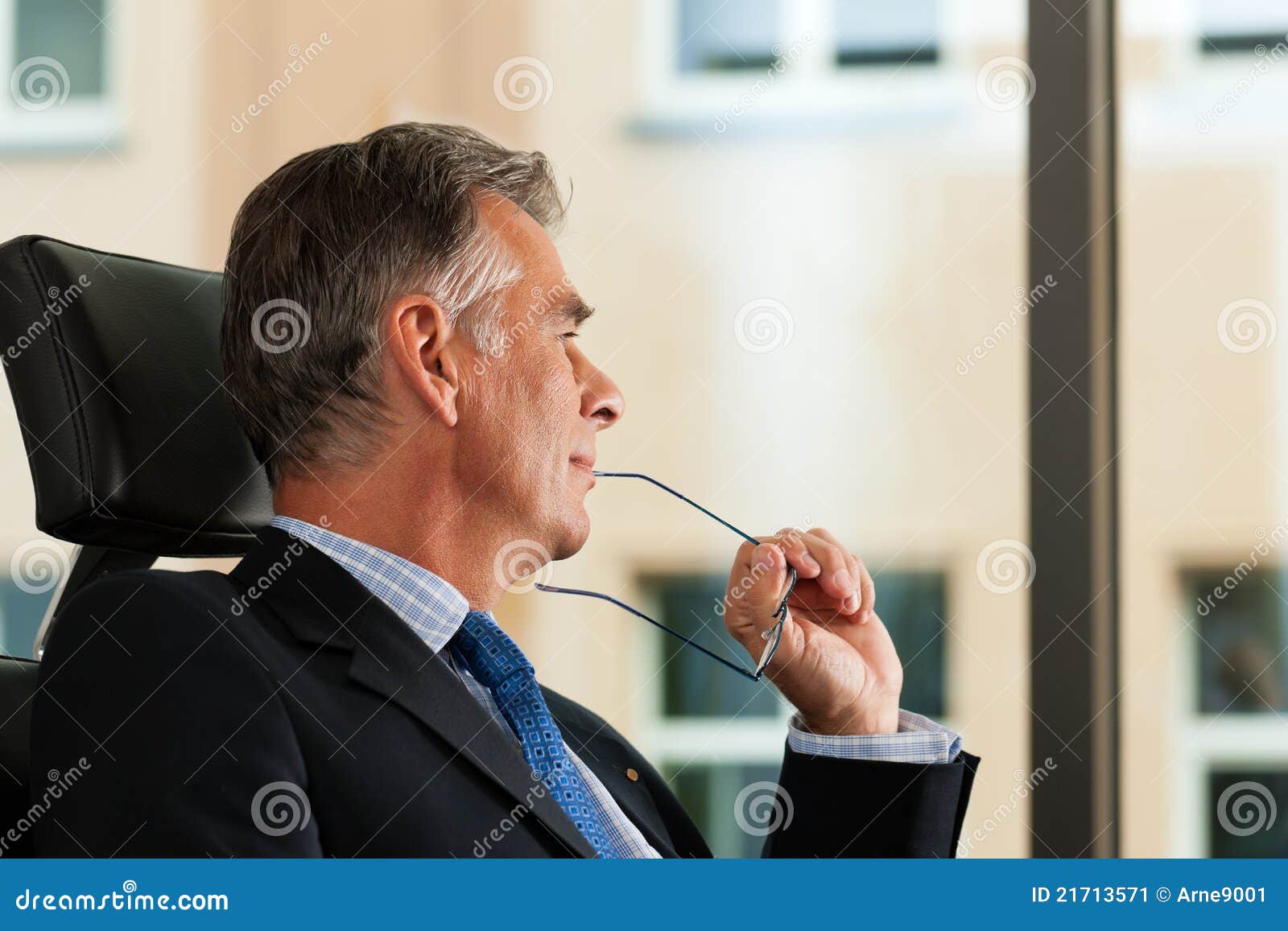 Business - Boss Contemplating In His Office Stock Image - Image: 21713571