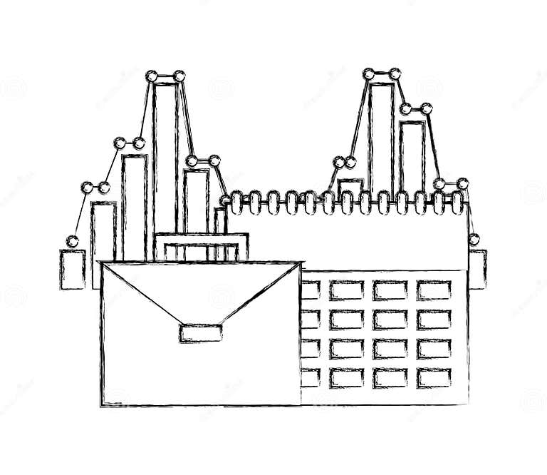 Business Briefcase Office Calendar Plan Statistics Chart Stock
