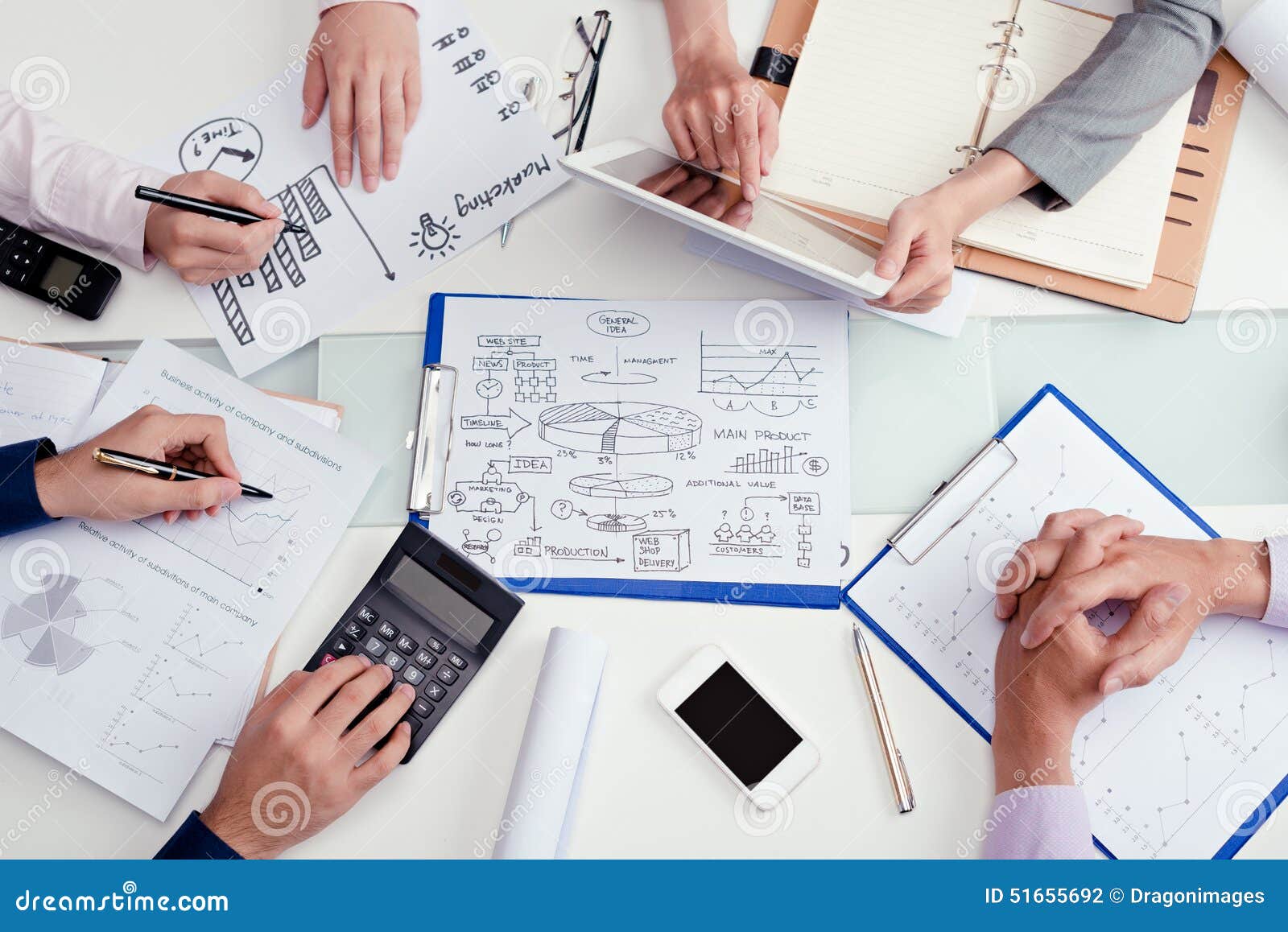 Business briefing stock photo. Image of tablet, graph 51655692