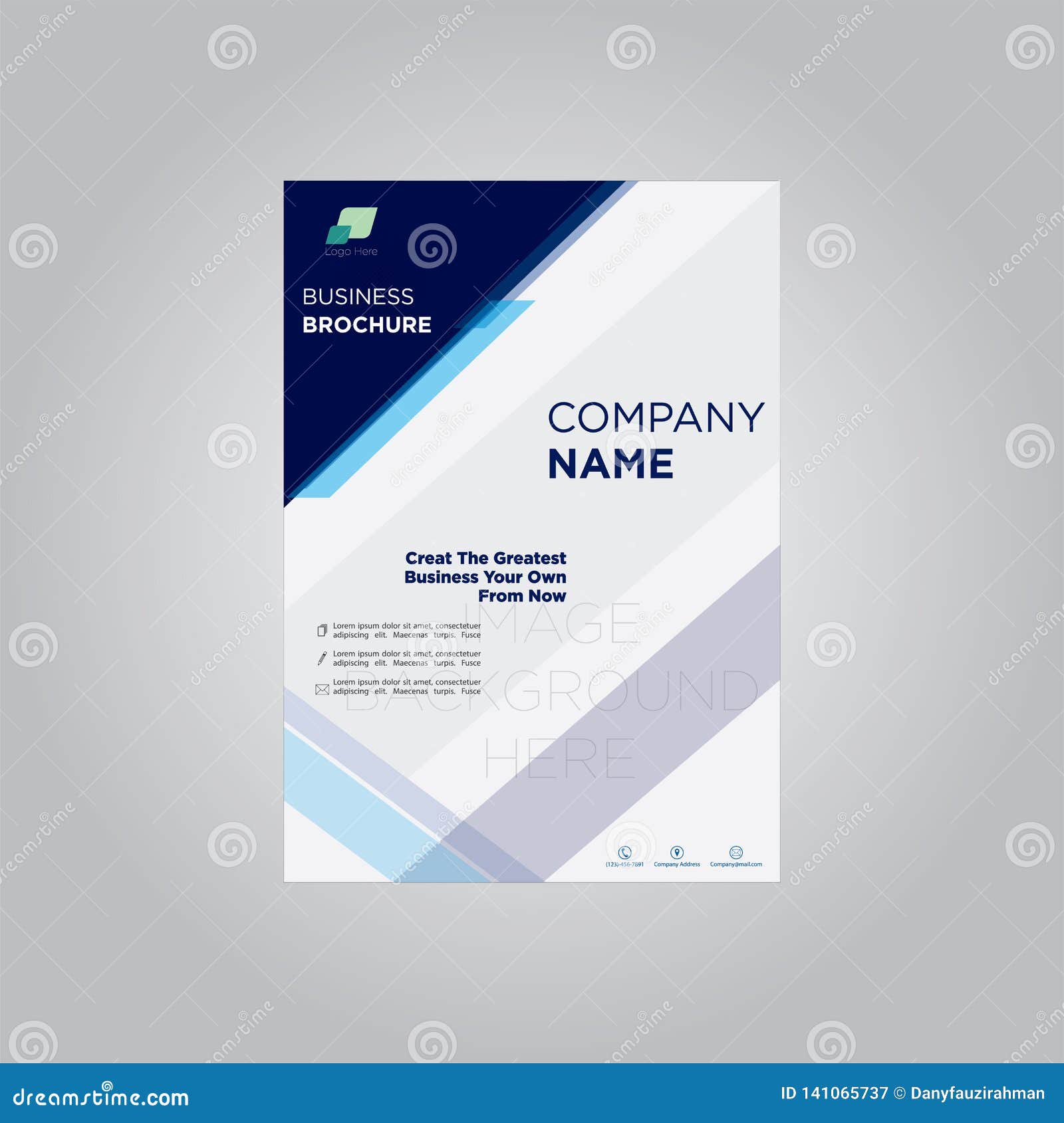 Business Brochure Company Profile Dark Blue Template Stock Illustration -  Illustration of page, flyer: 141065737