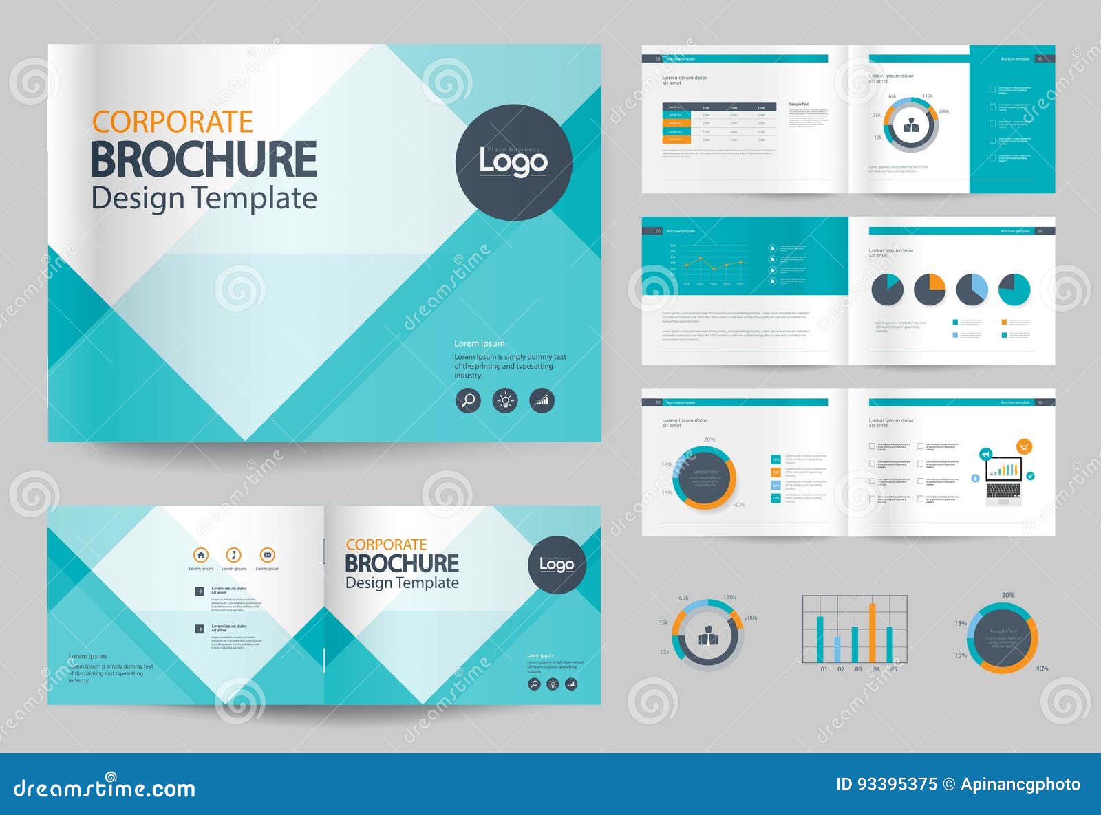 business brochure  template and page layout for company profile