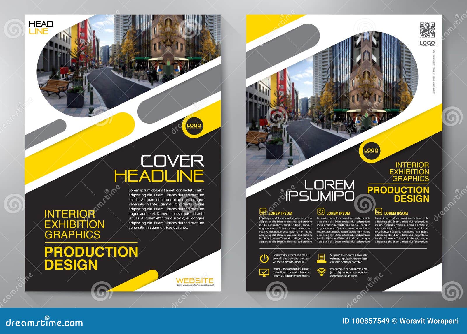 business brochure. flyer . leaflets a4 template. cover boo