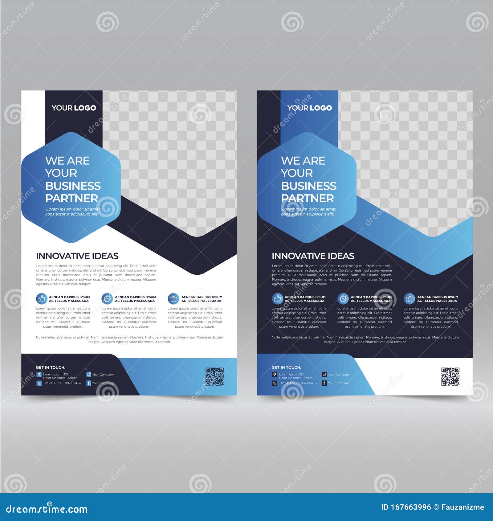 Business Brochure Flyer Layout Design Template Stock Vector Illustration Of Flyer Banner