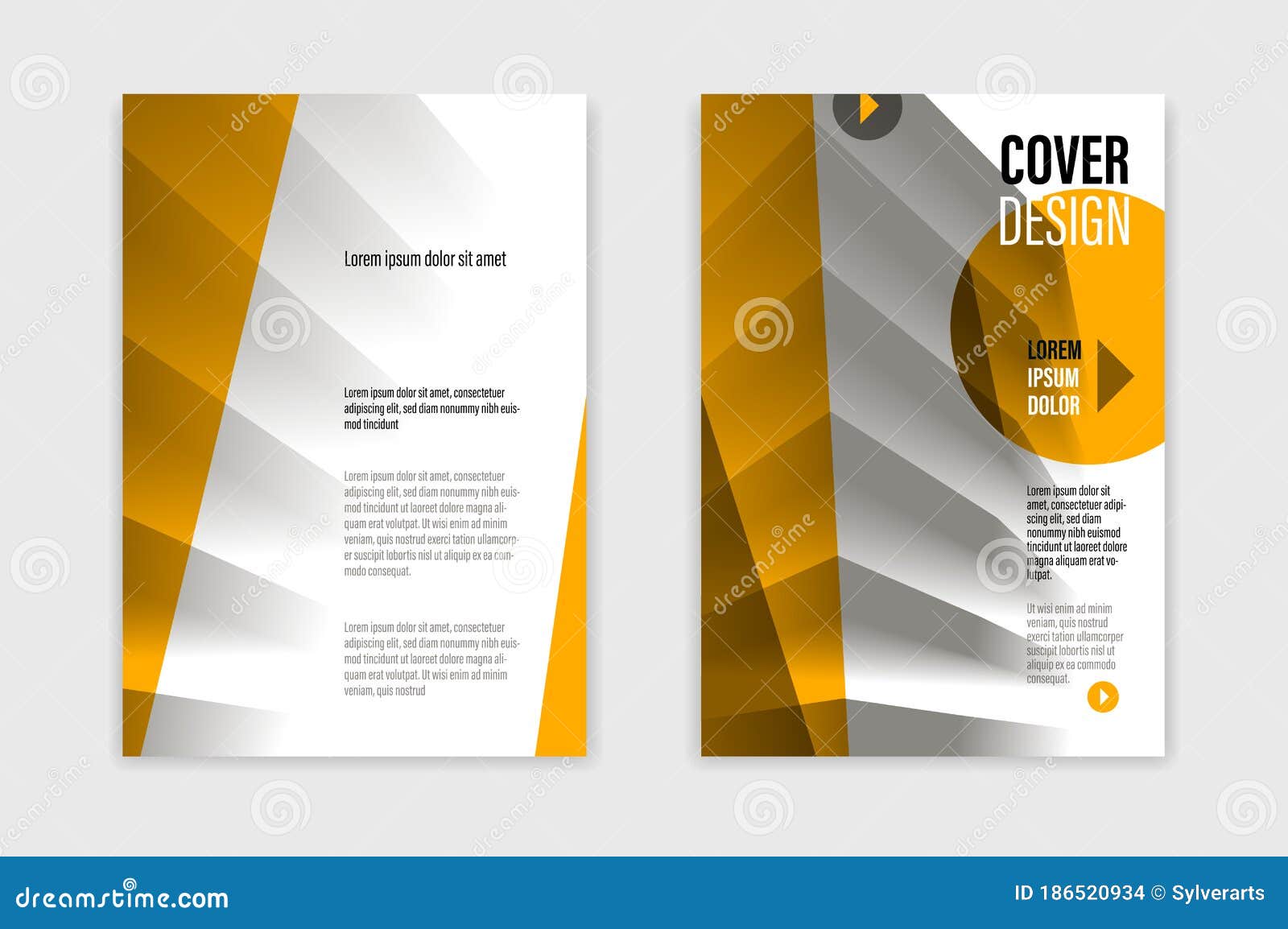 Business Brochure with Office Building Structure Vector Template, Front ...