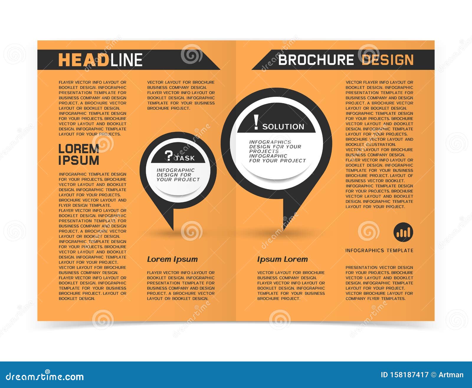 Download Business Brochure Or Web Banner Design Stock Vector Illustration Of Paper Design 158187417 Yellowimages Mockups