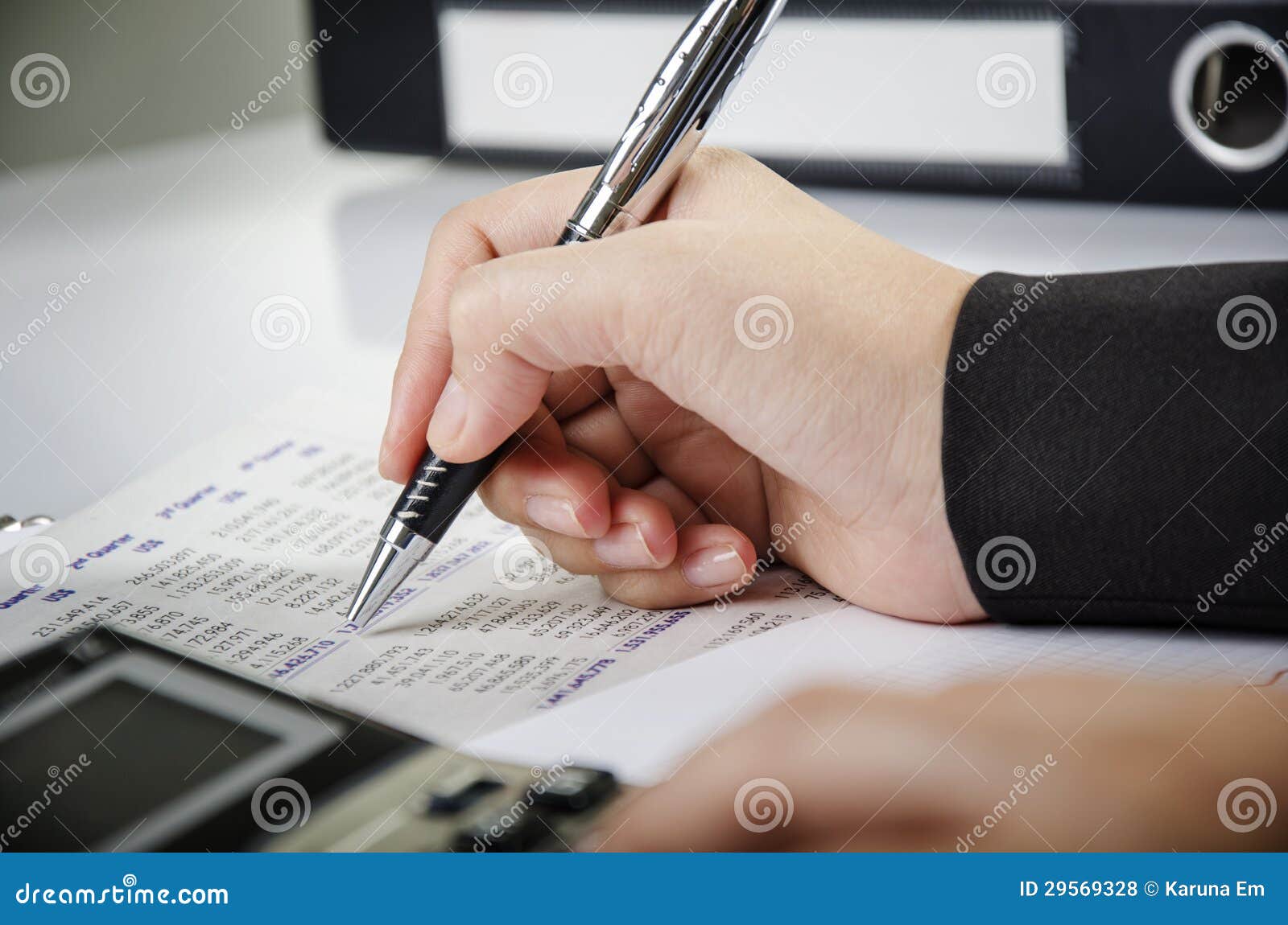 Business calculating stock photo. Image of handwriting - 29569328