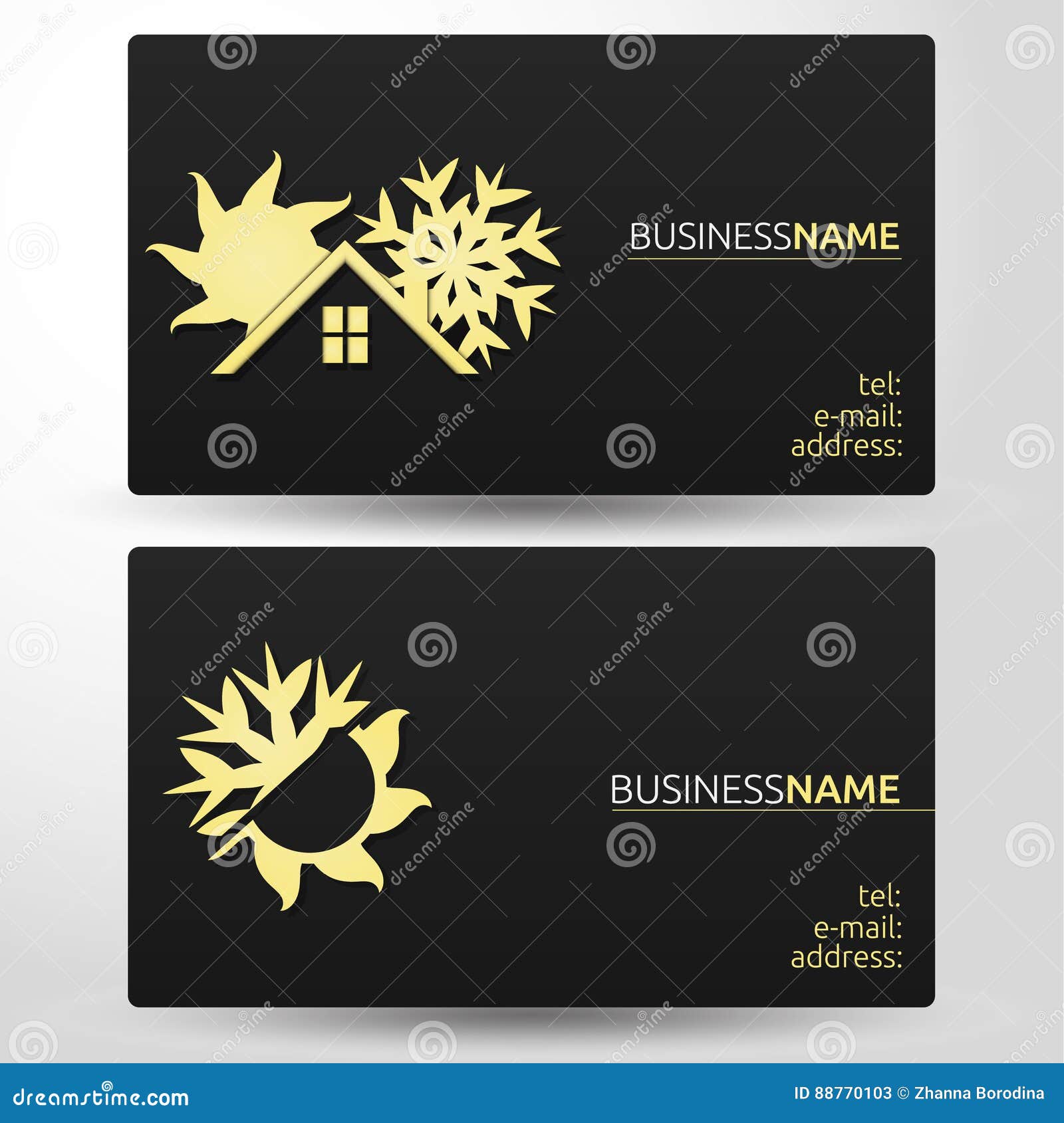 business-card-air-conditioning-stock-vector-illustration-of-cards