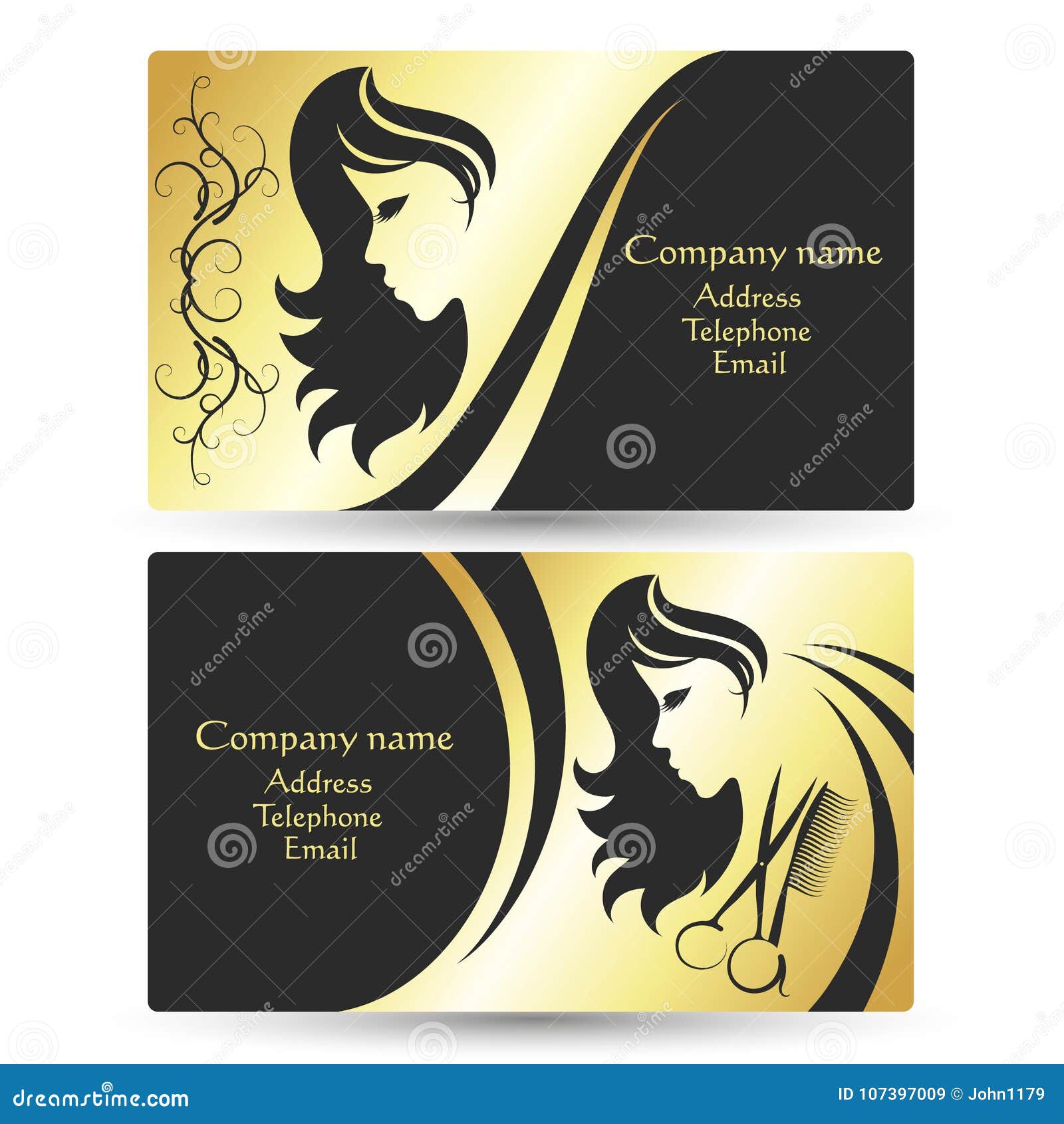 Business Card For Beauty Salon Stock Vector Illustration Of Text