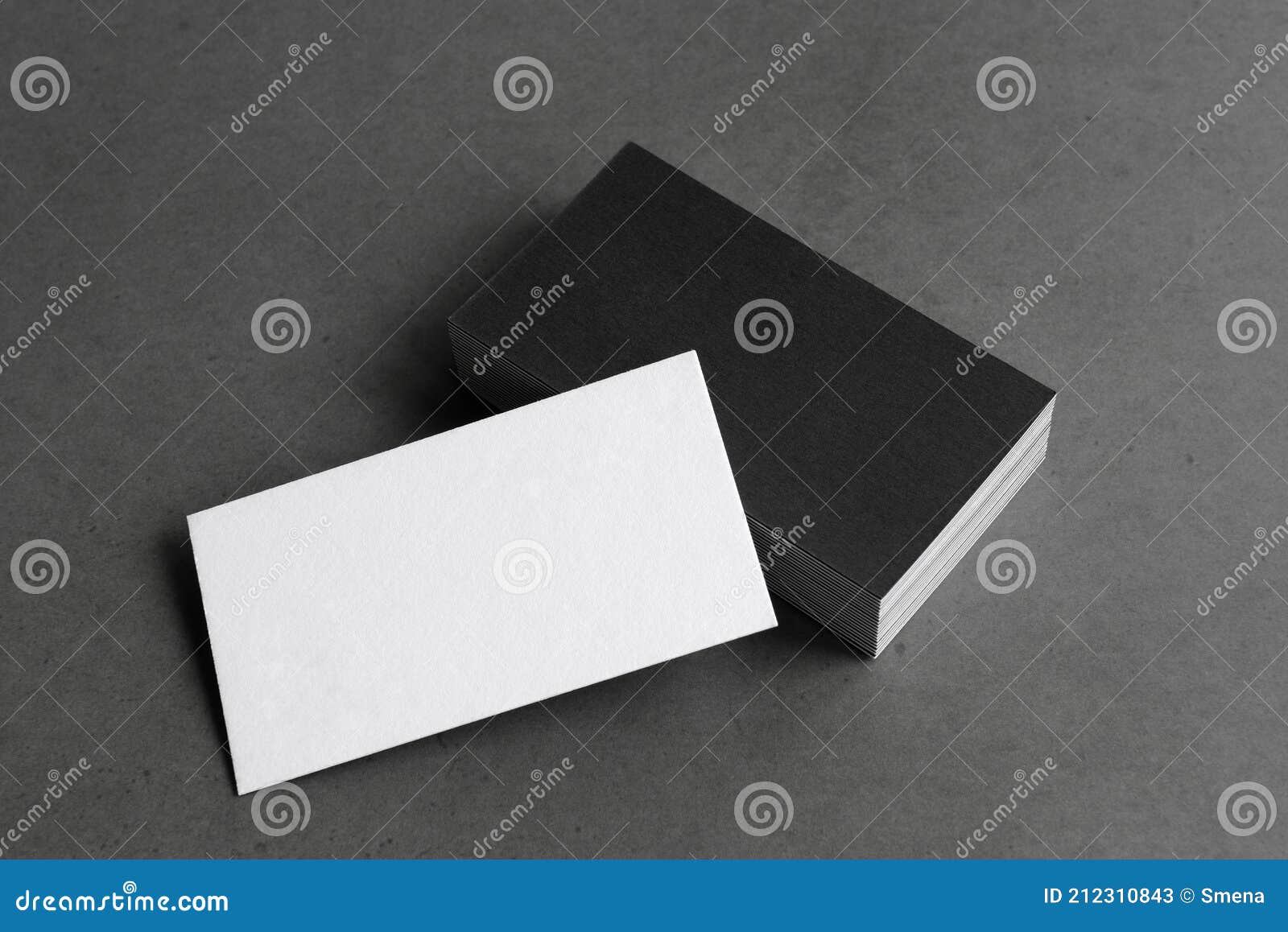 Business Card on Black Background. Stock Image Image of object, blank