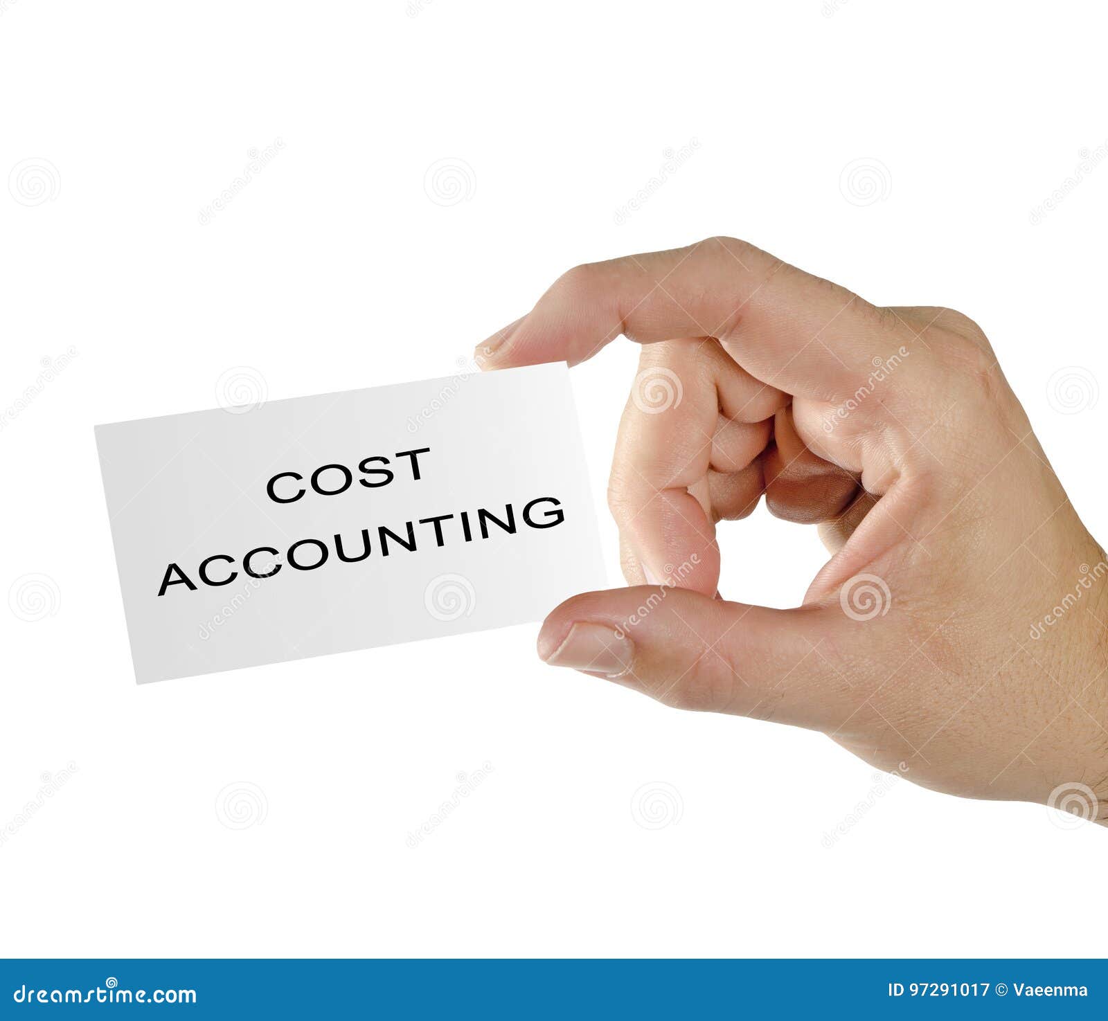Business Card for Cost Accounting Stock Image Image of male, close