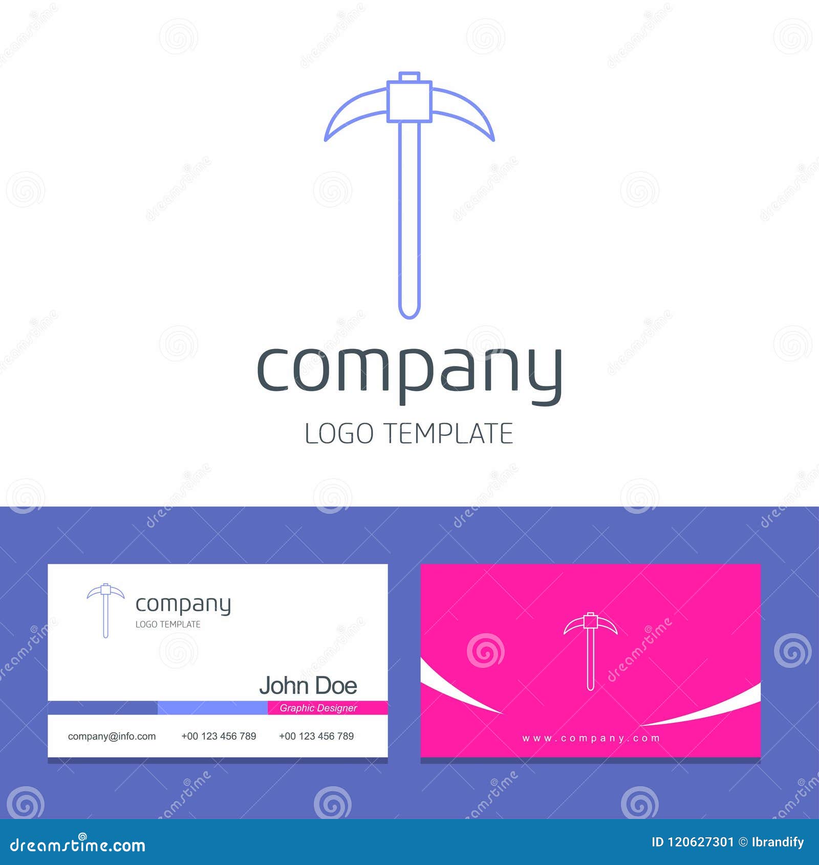 Business Card Design with Hardware Company Logo Vector Stock Vector