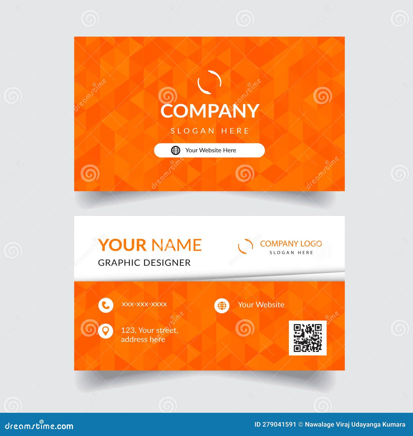 Business Card Design Template Stock Vector Illustration of business