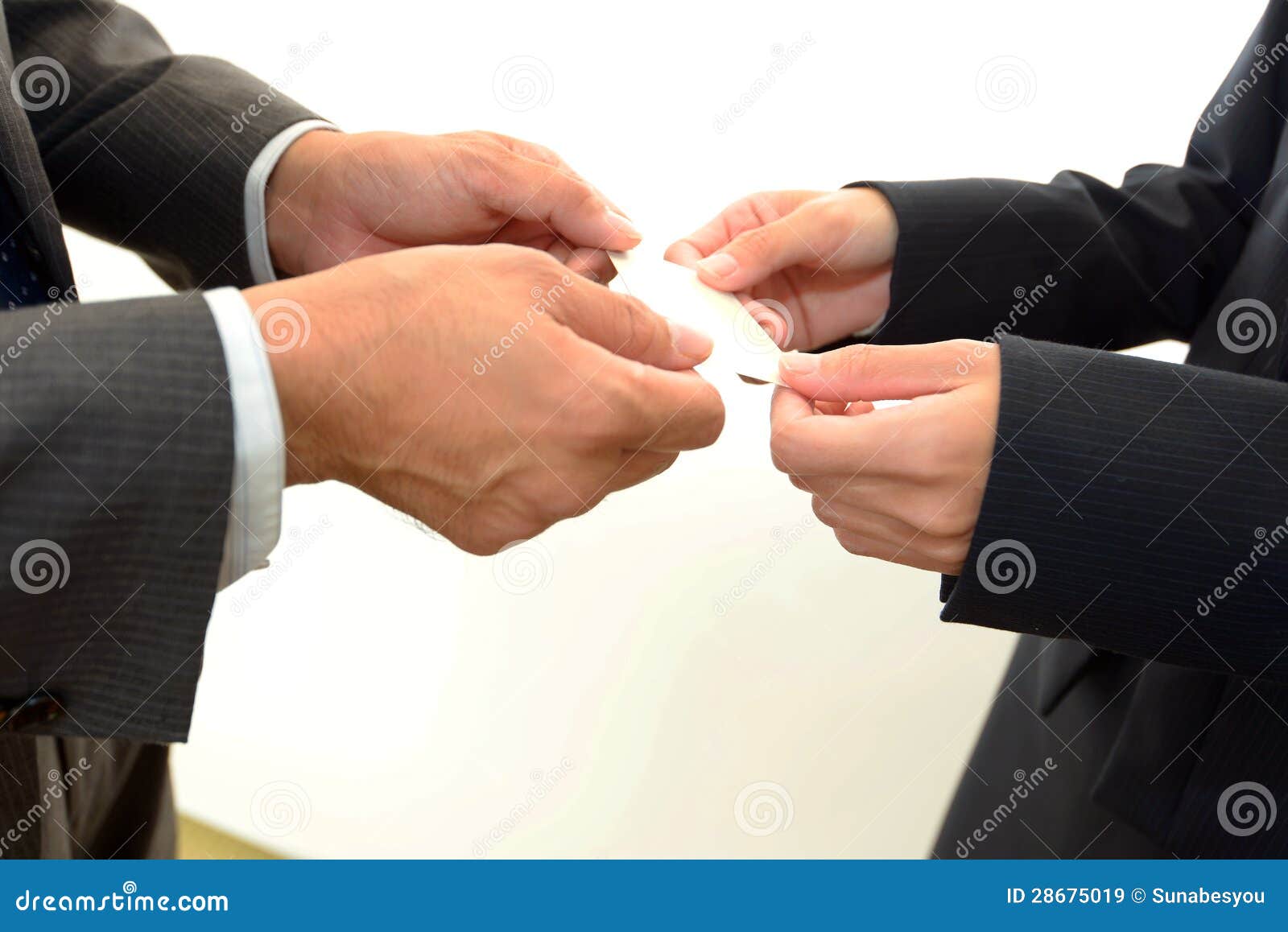 Business Card Exchange stock image. Image of handsome 28675019