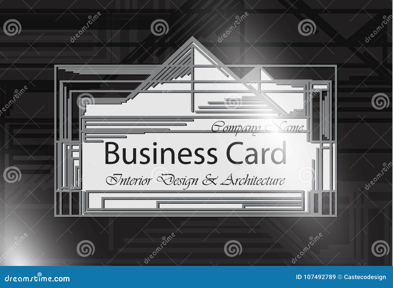 Download Business Card Interior Design And Architecture. Black ...