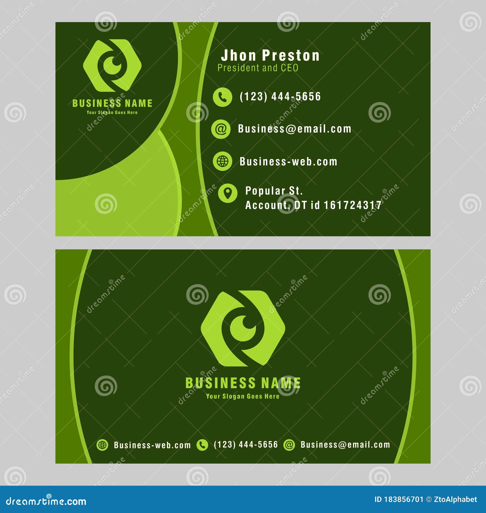 Business Card and Logo Template Stock Vector Illustration of circle